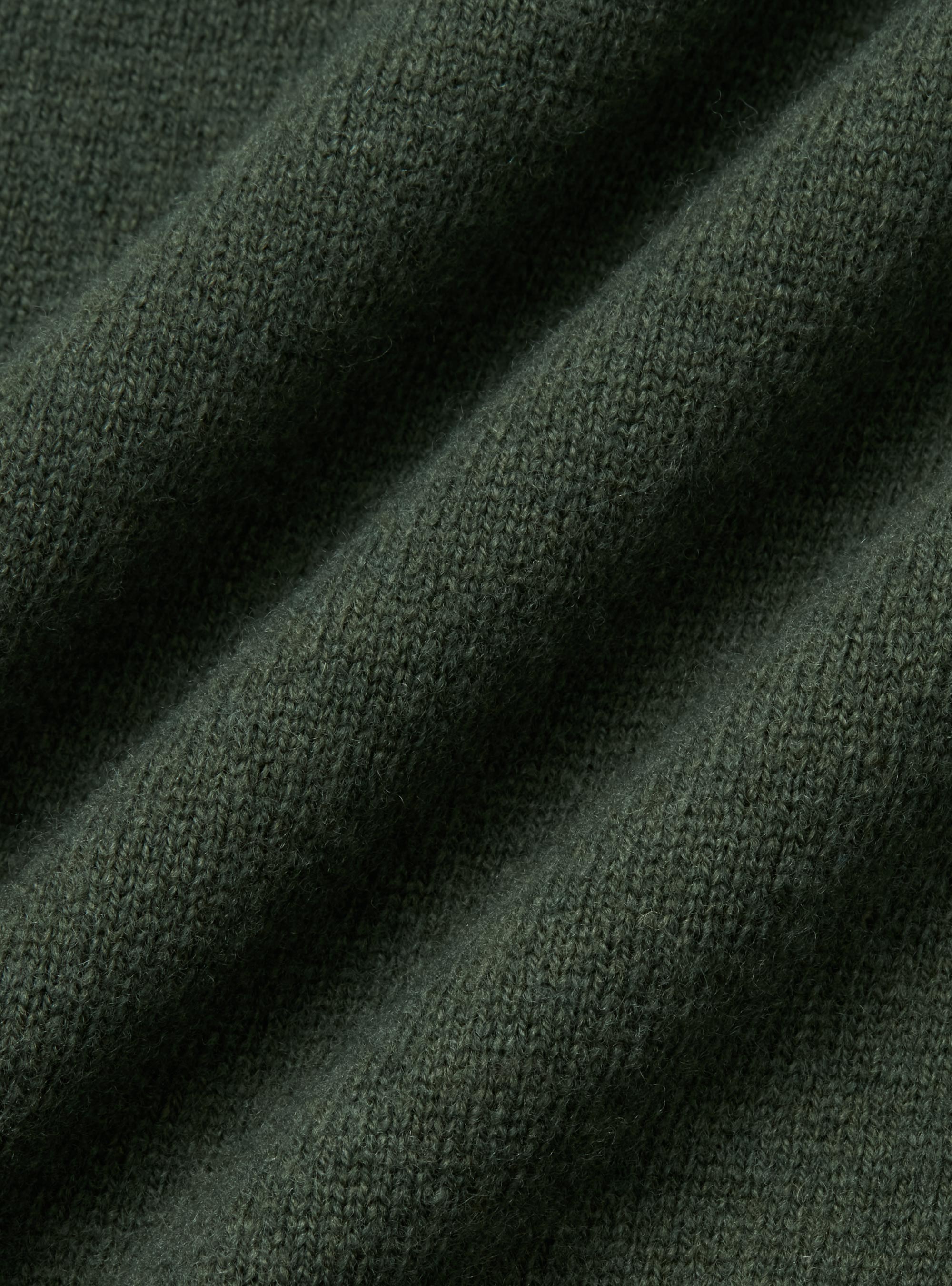 Maglia mezza zip in lana lambswool e cashmere, MILITARE 0609C