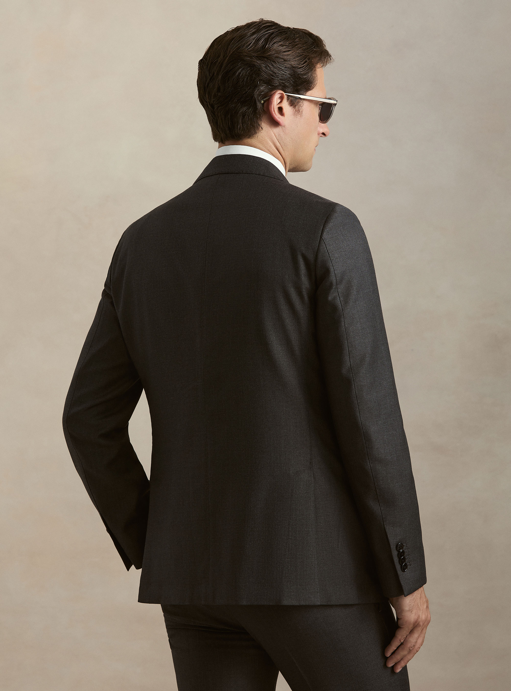 Pure wool suit jacket by Vitale Barberis Canonico, ASPHALT GREY