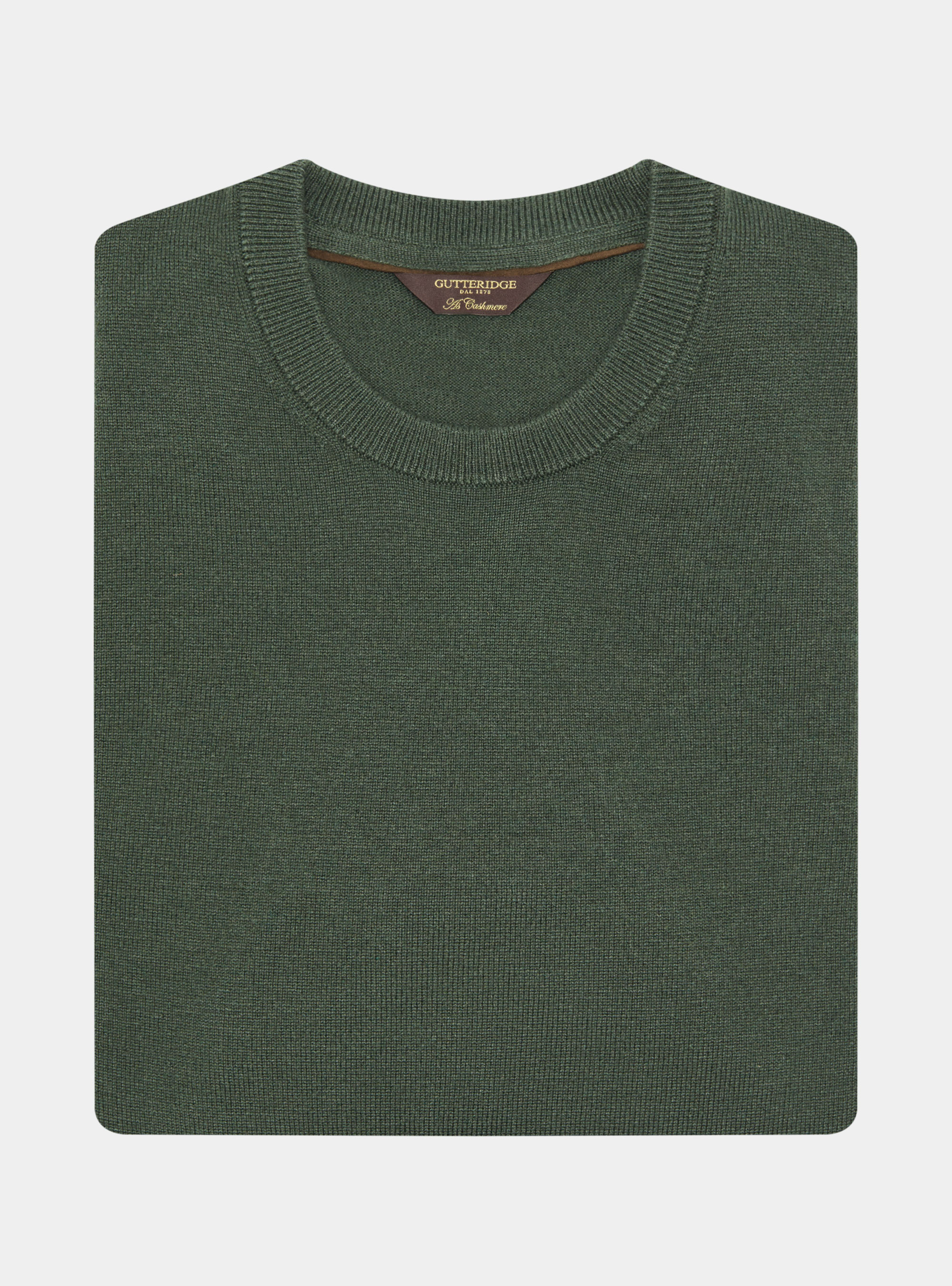 Maglia girocollo in misto lana, MILITARE 0609C