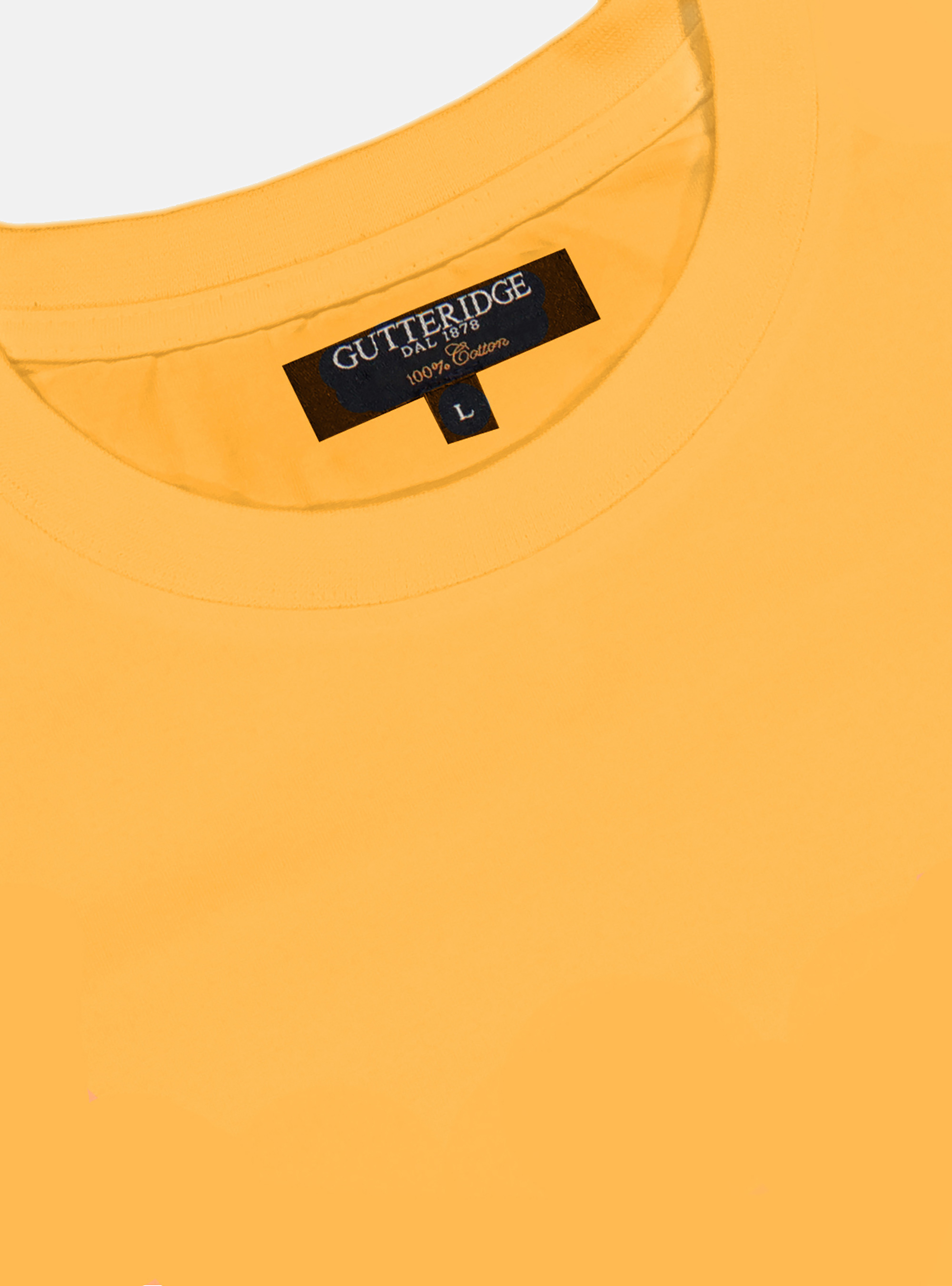 CAMISETA DE PUNTO MEDIA MANGA, LISA, AMARILO