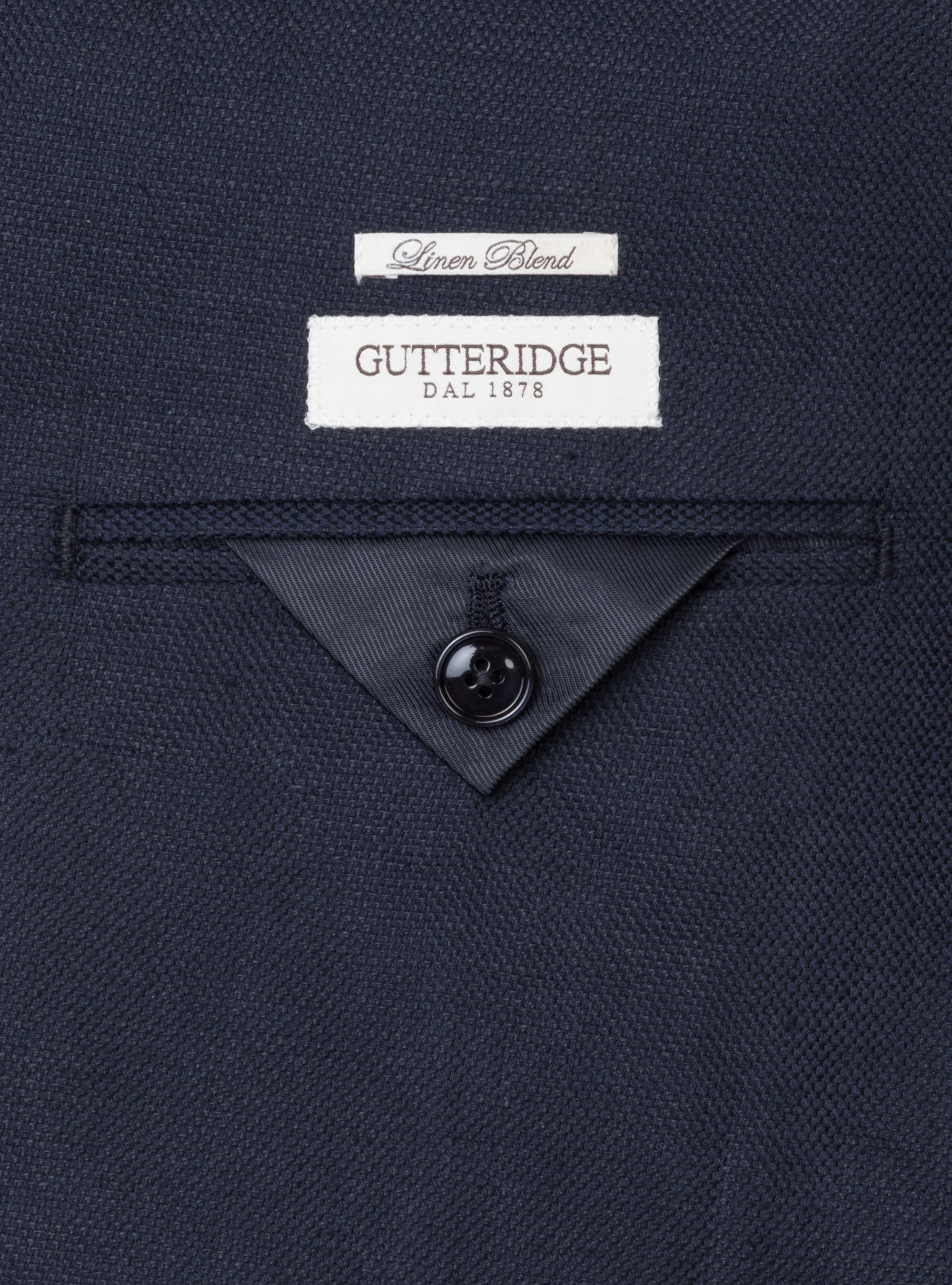Giacca in lino e cotone, BLU NAVY
