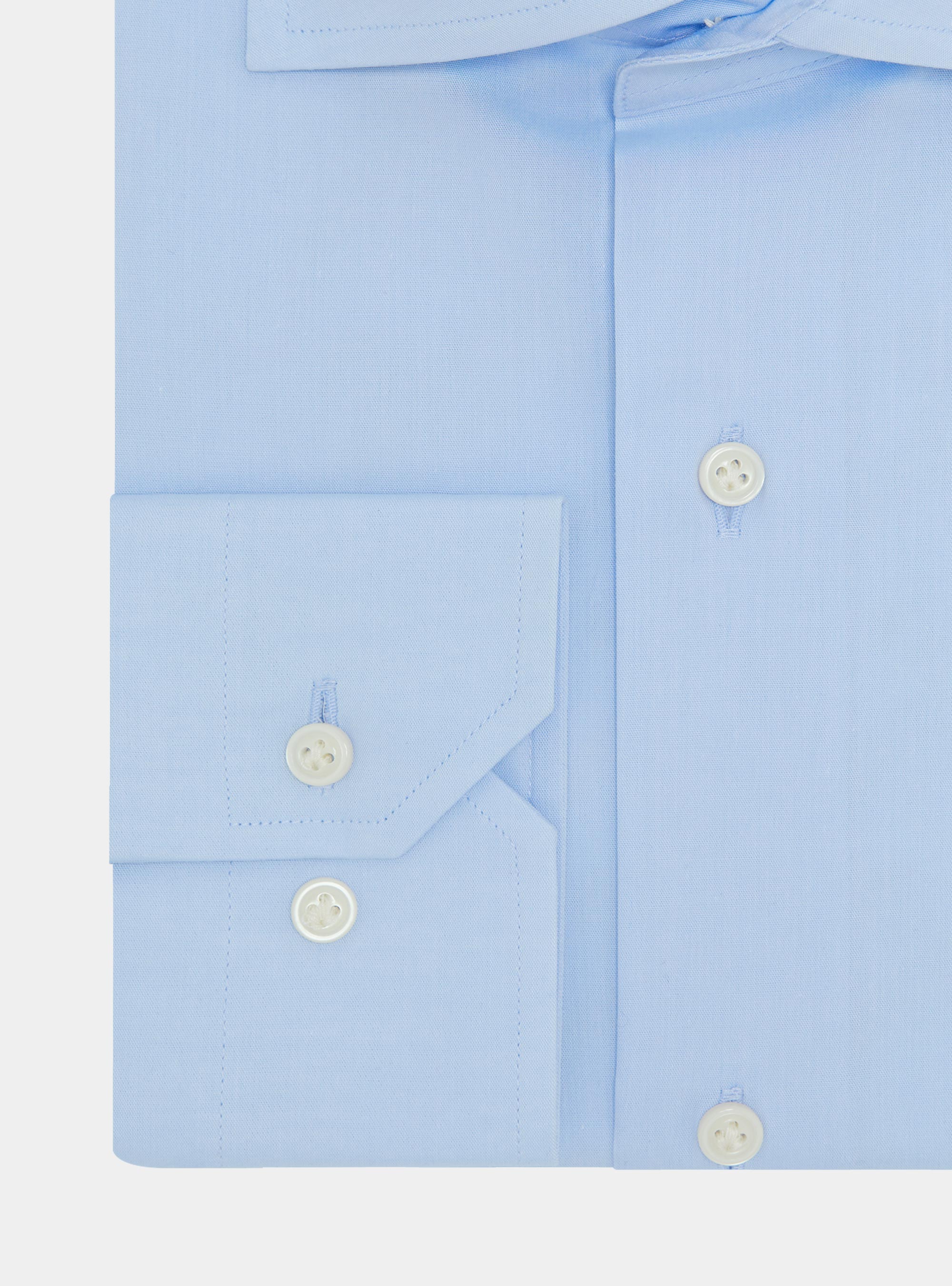 Chemise en popeline stretch, BLEU CIEL