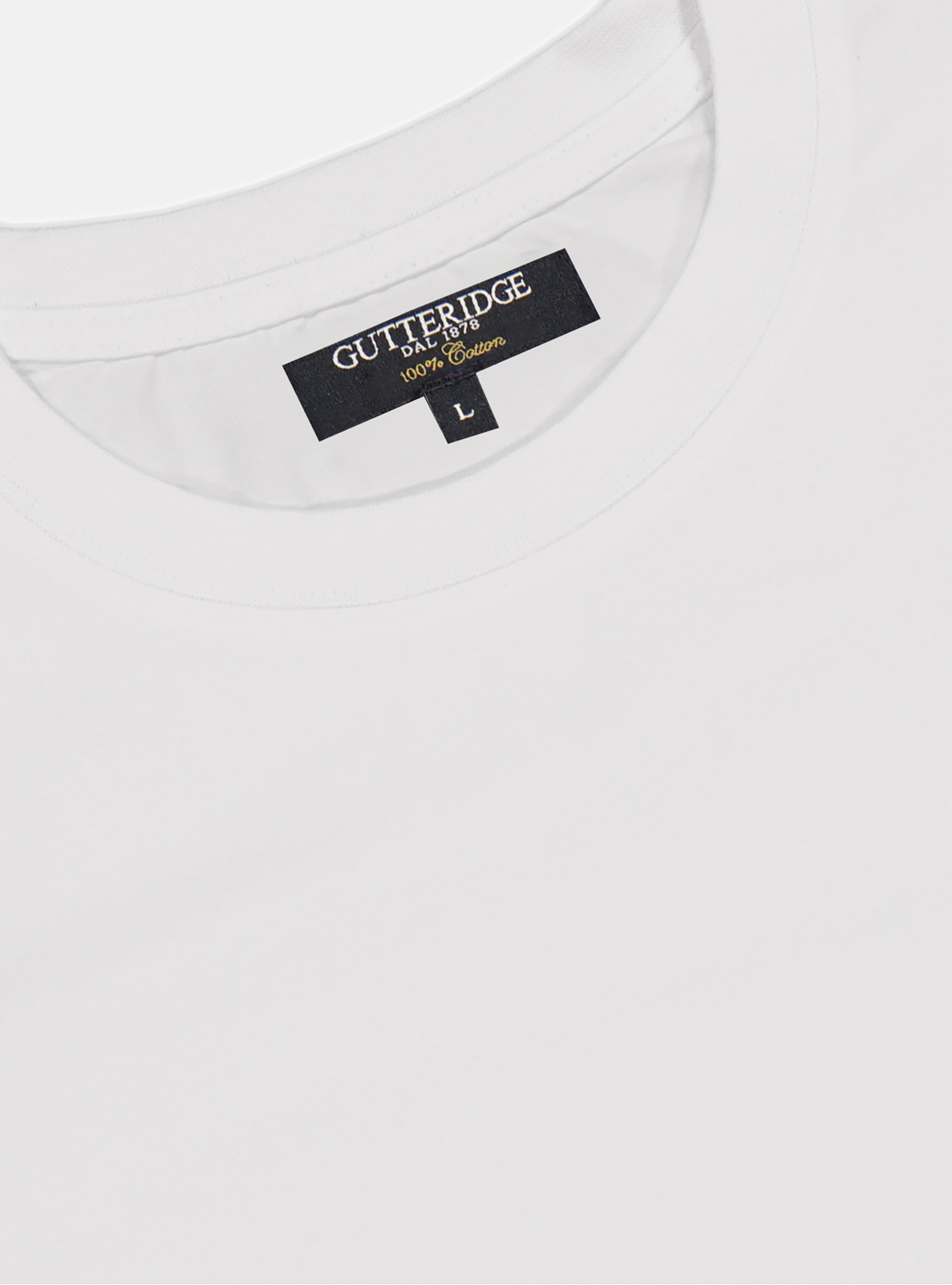 Cotton jersey half sleeve t-shirt, WHITE