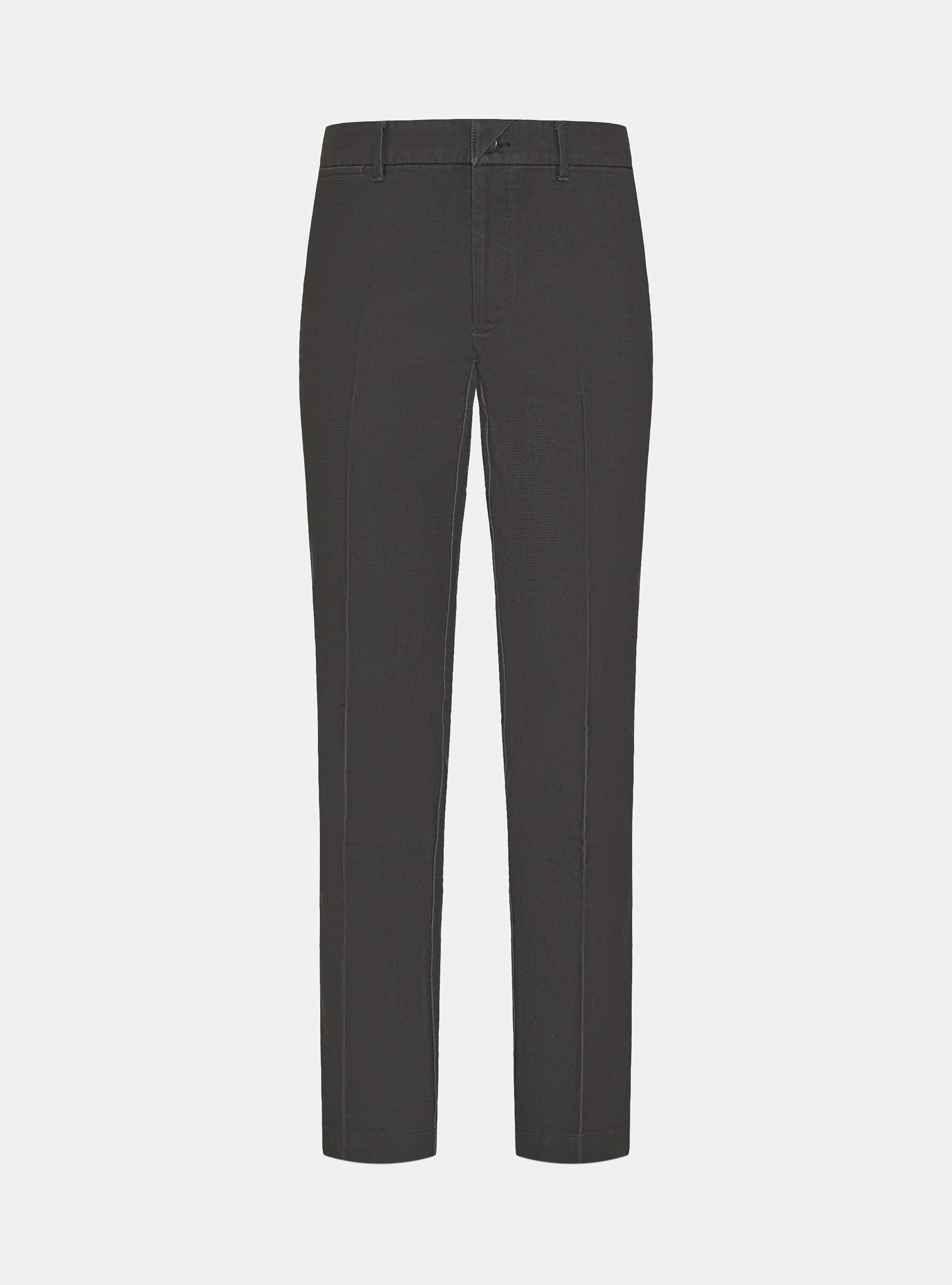 Pantaloni chino slim fit in cotone armaturato, ASFALTO