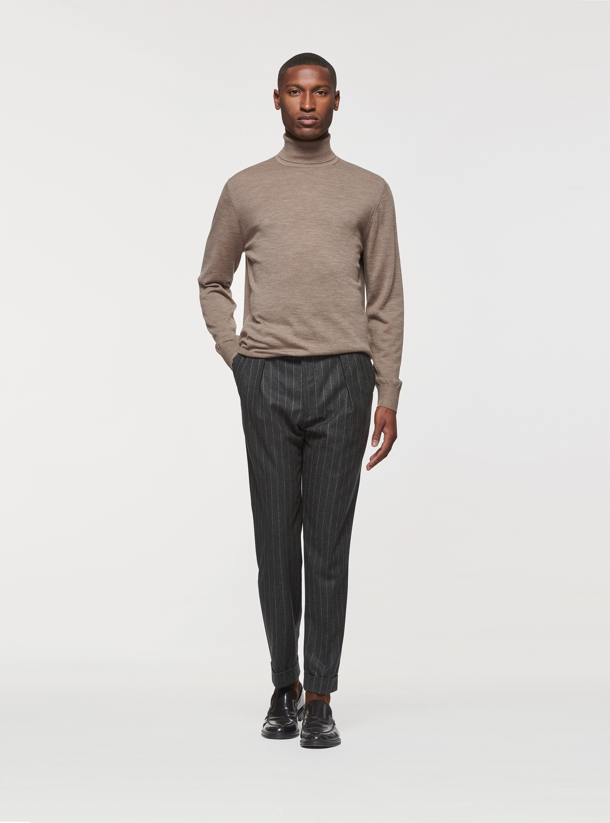 Dolcevita in pura lana merino, FANGO