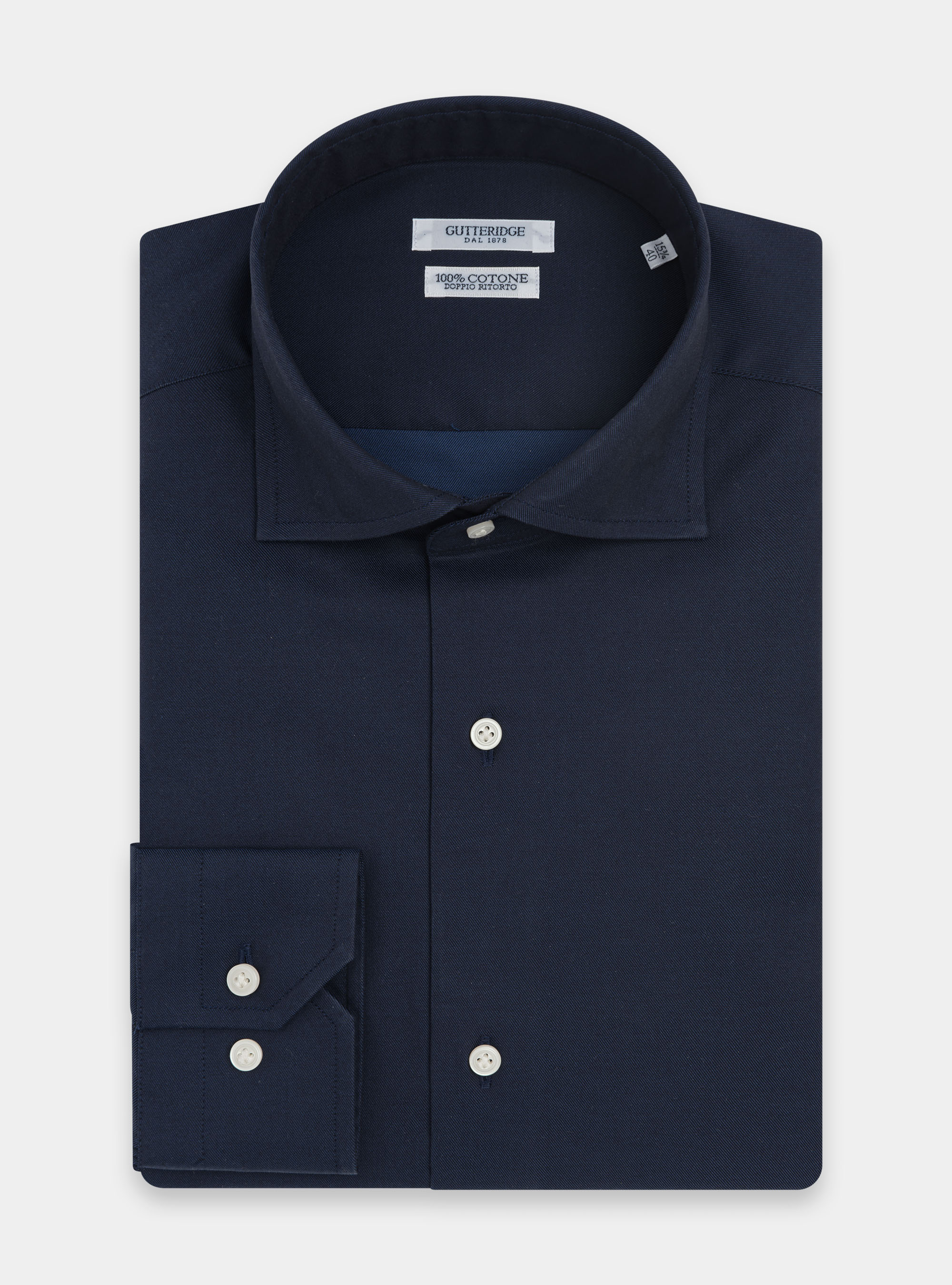 Camicia in twill di cotone, BLU