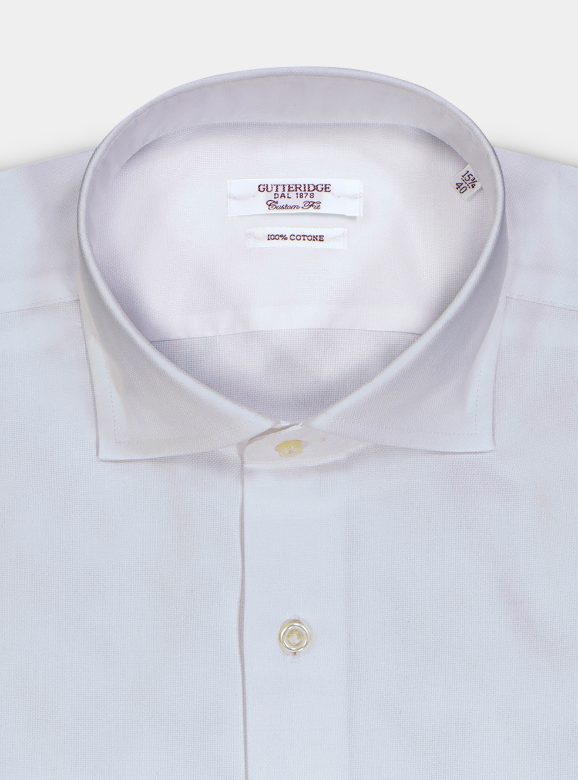 Custom cotton fabric shirt, WHITE