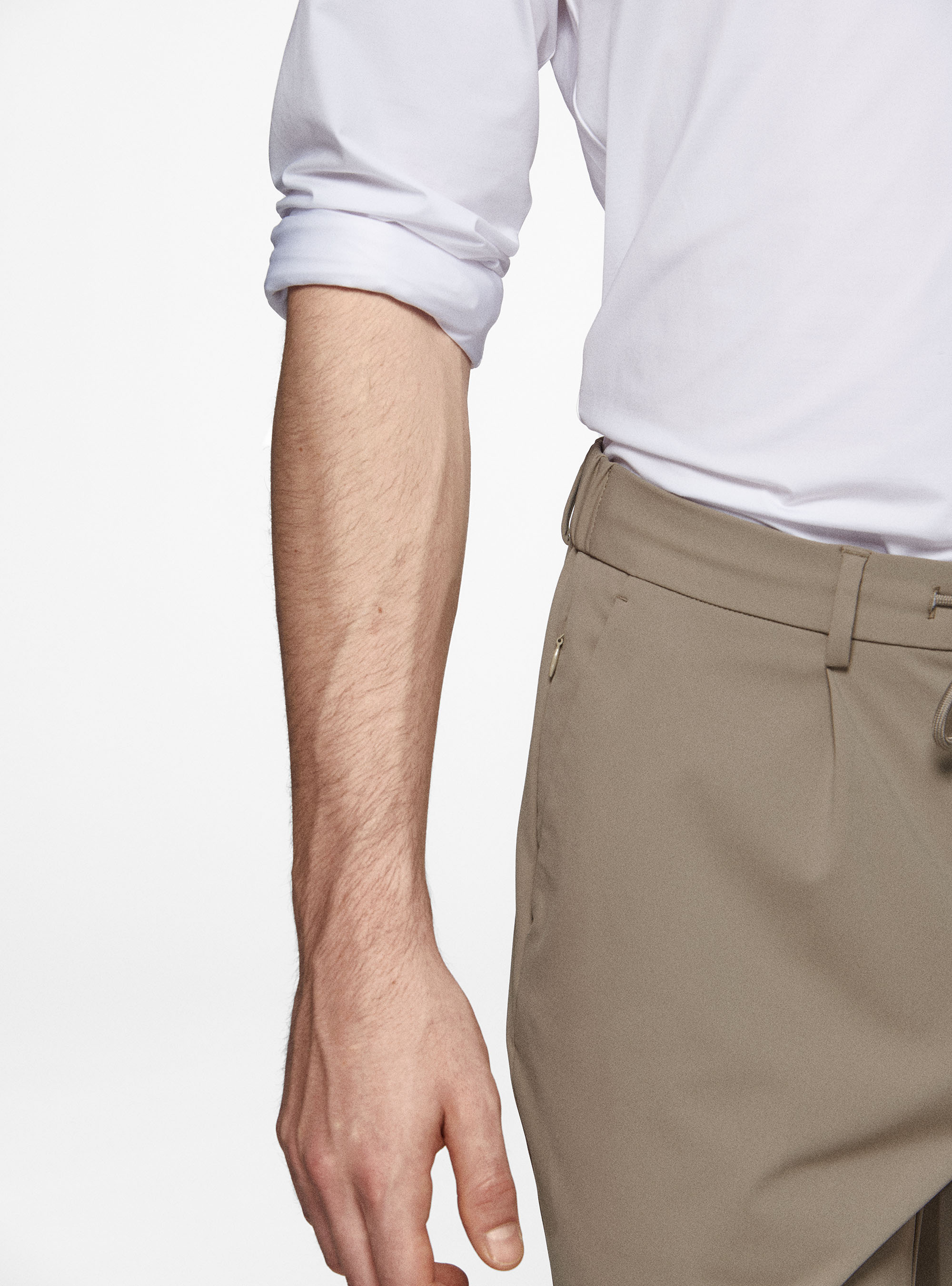 GT01 stretch jersey shirt, WHITE