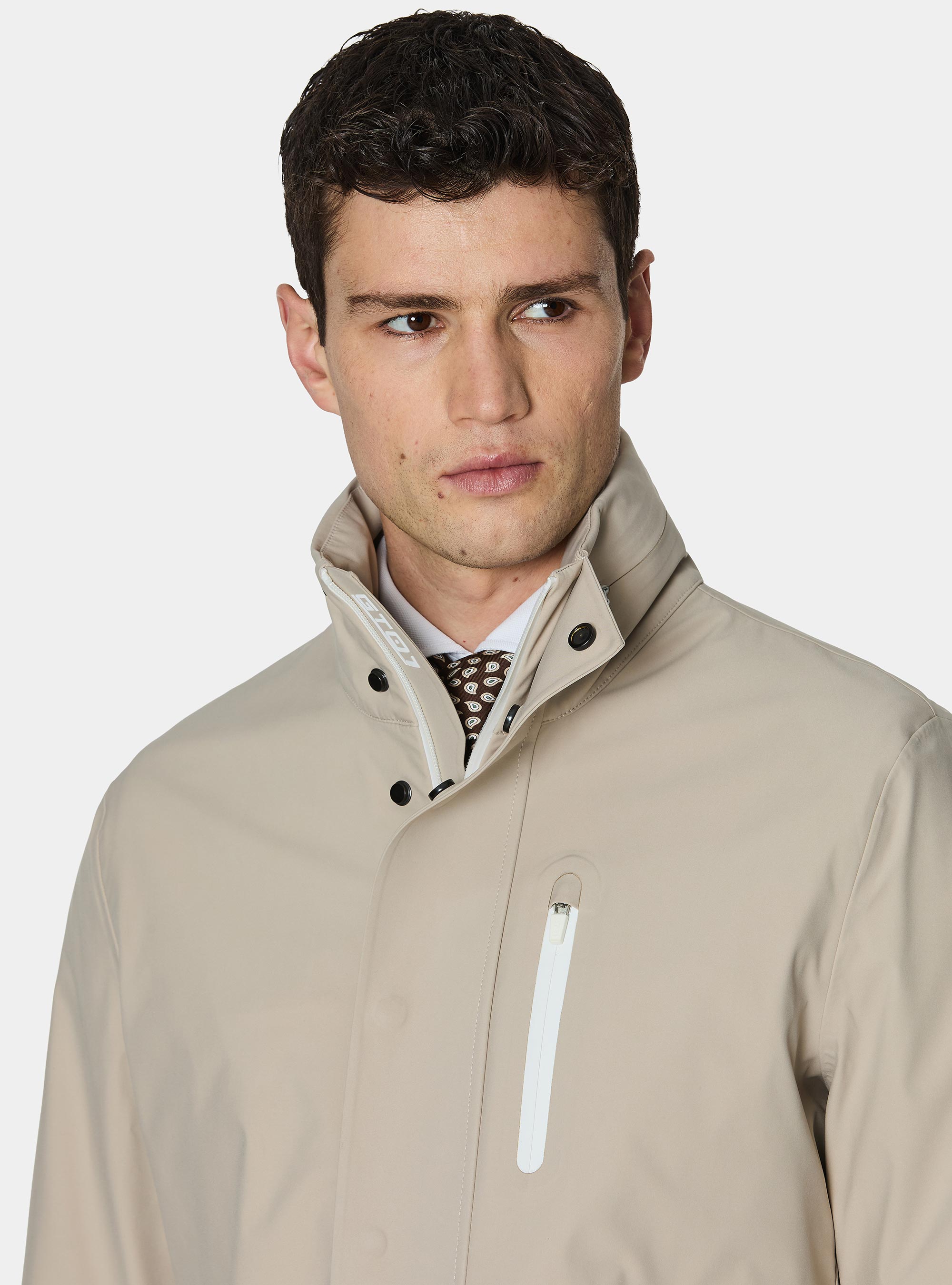 Giubbino in tessuto tecnico, CRUDO