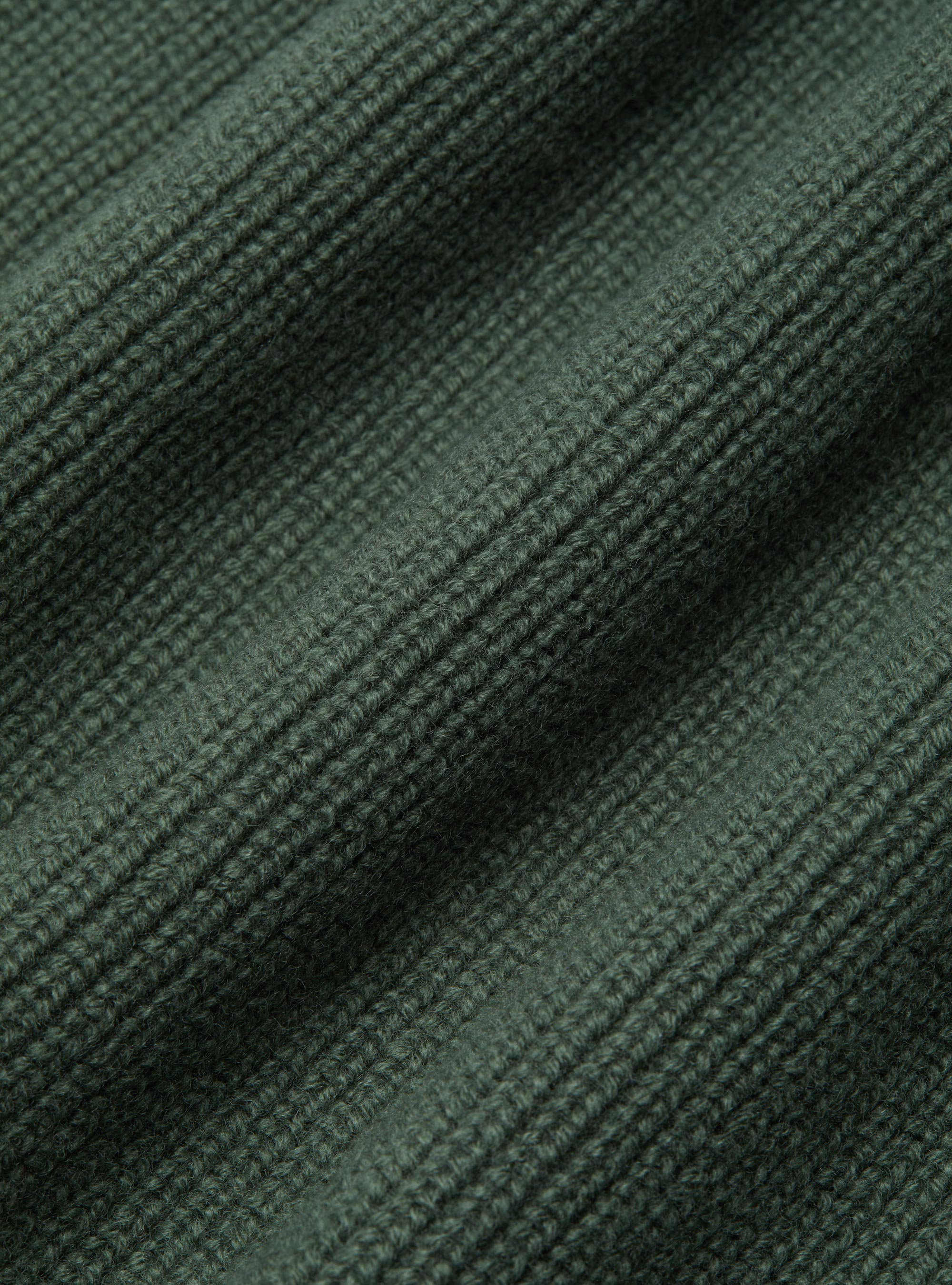 Maglia girocollo in lana merino costa perlata, MILITARE 0609C