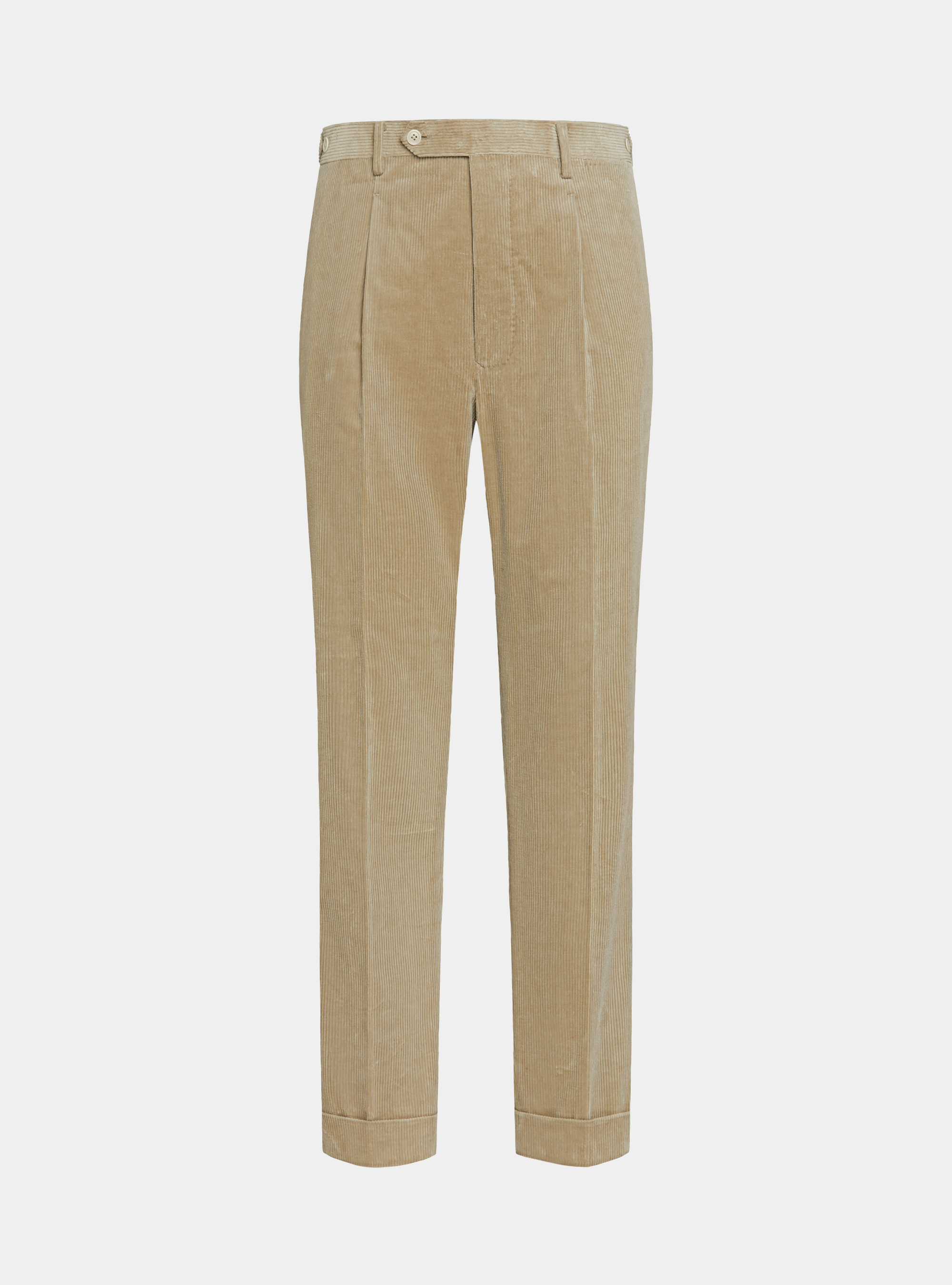 Pantaloni con pince in velluto Duca Visconti di Modrone, SABBIA