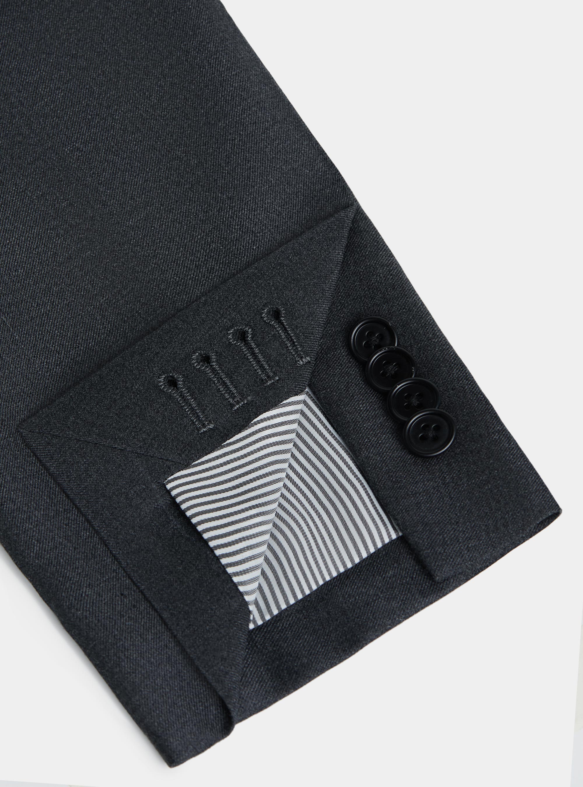 Giacca in pura lana superfine 110's, ASFALTO