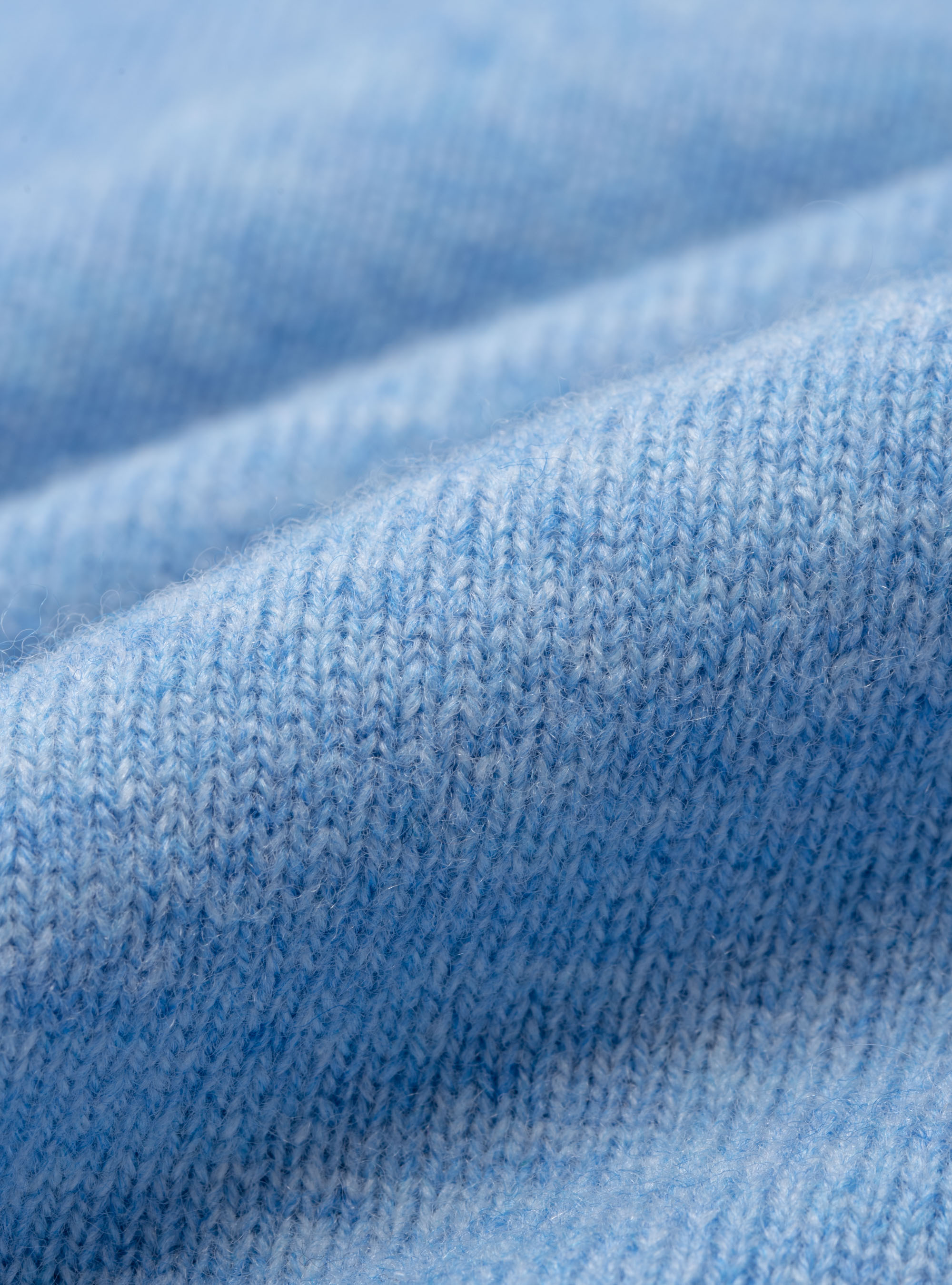 Maglia girocollo in lana lambswool e cashmere, AZZURRO