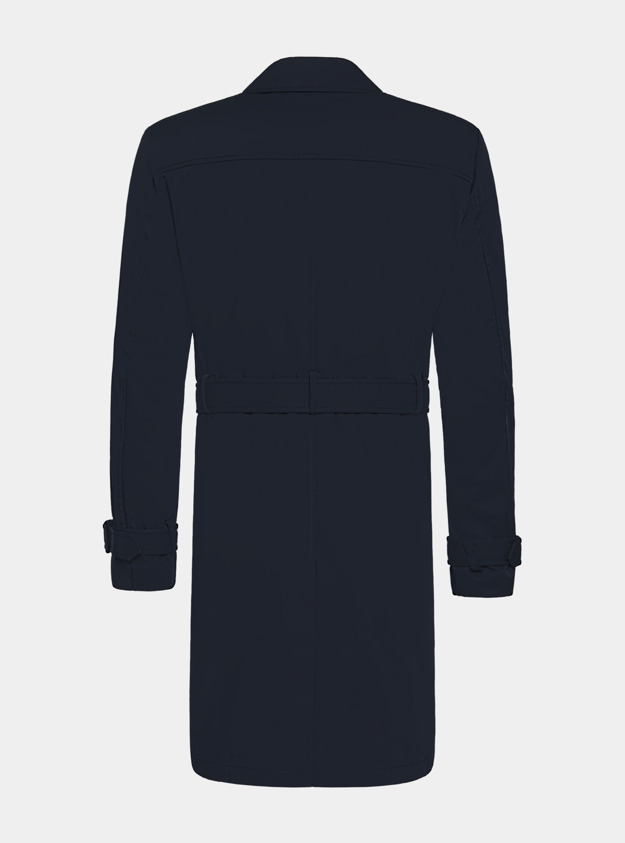 Cotton twill trench coat, NAVY BLUE