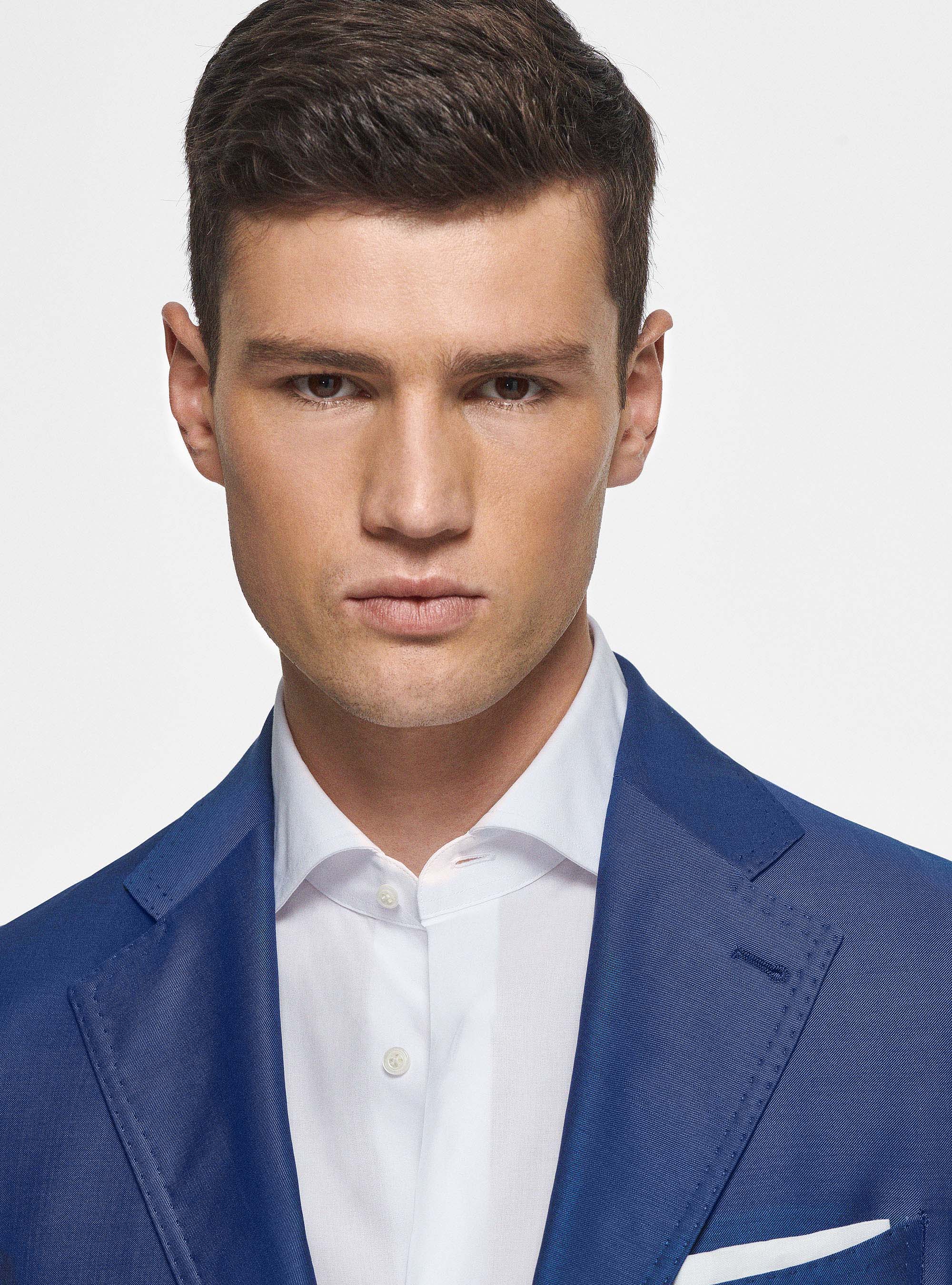 Giacca in pura lana superfine 110's, BLU