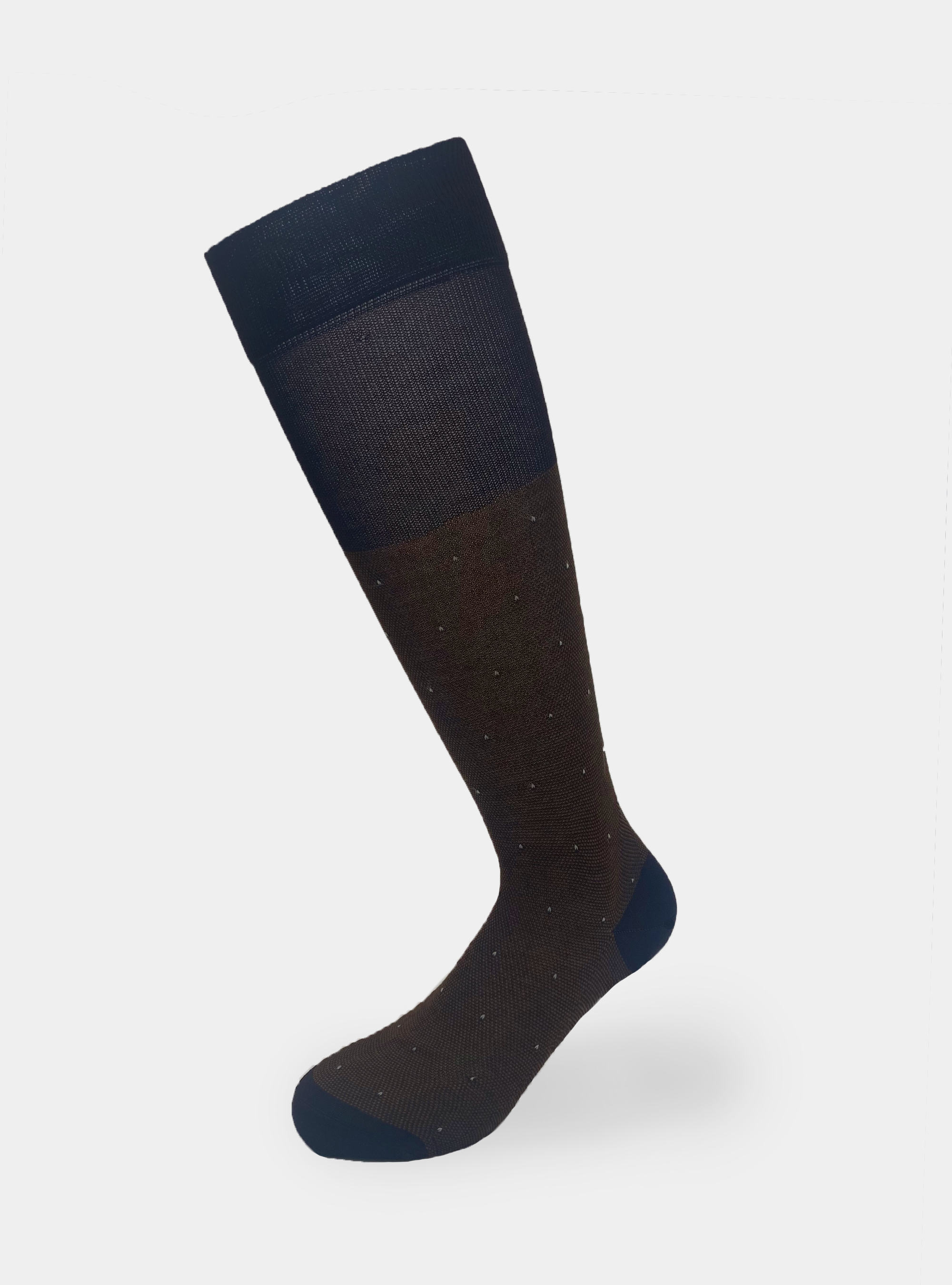 Long polka dot socks, TABACCO 0545C