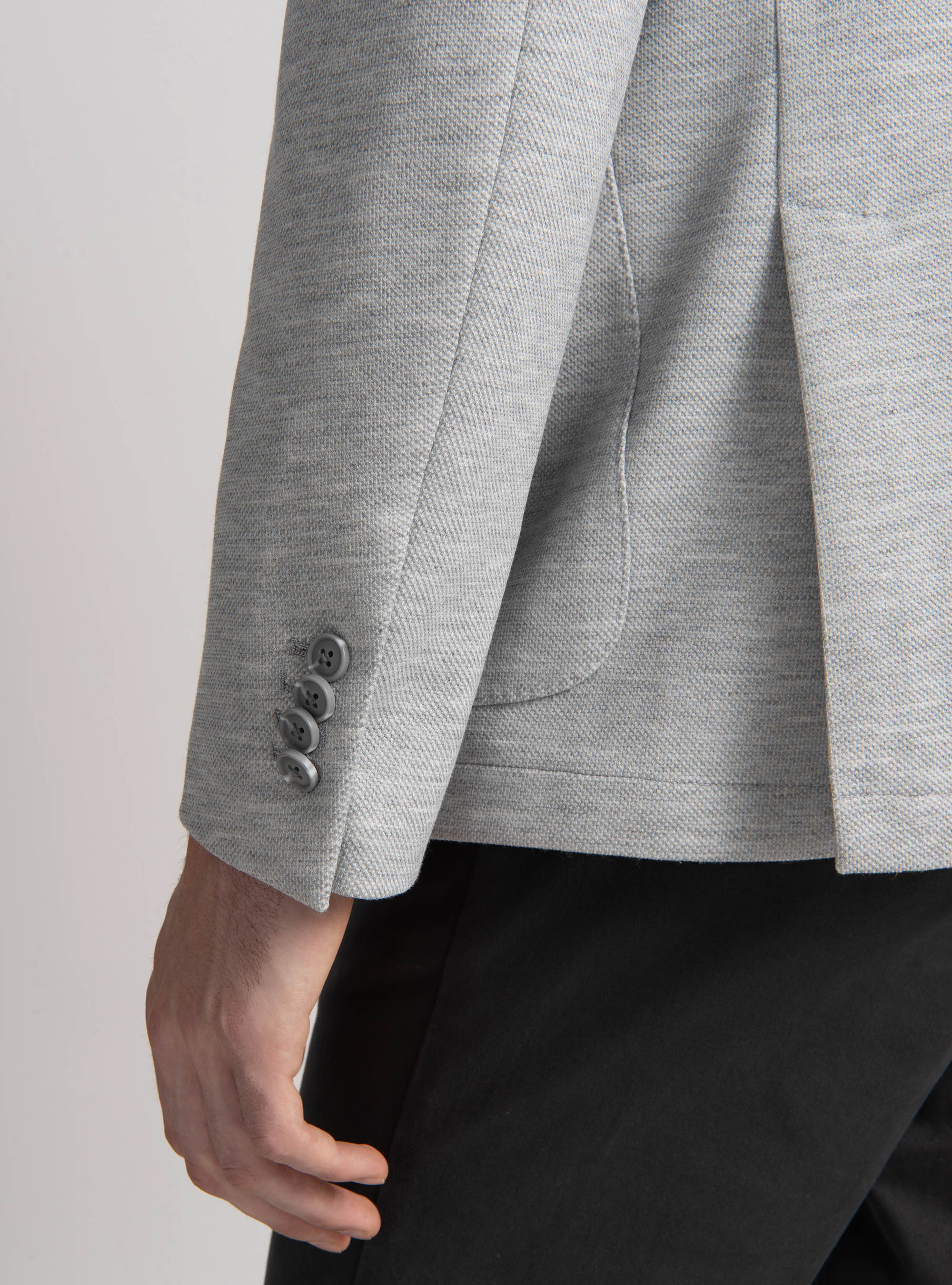 Giacca in jersey, GRIGIO MELANGE 0151C