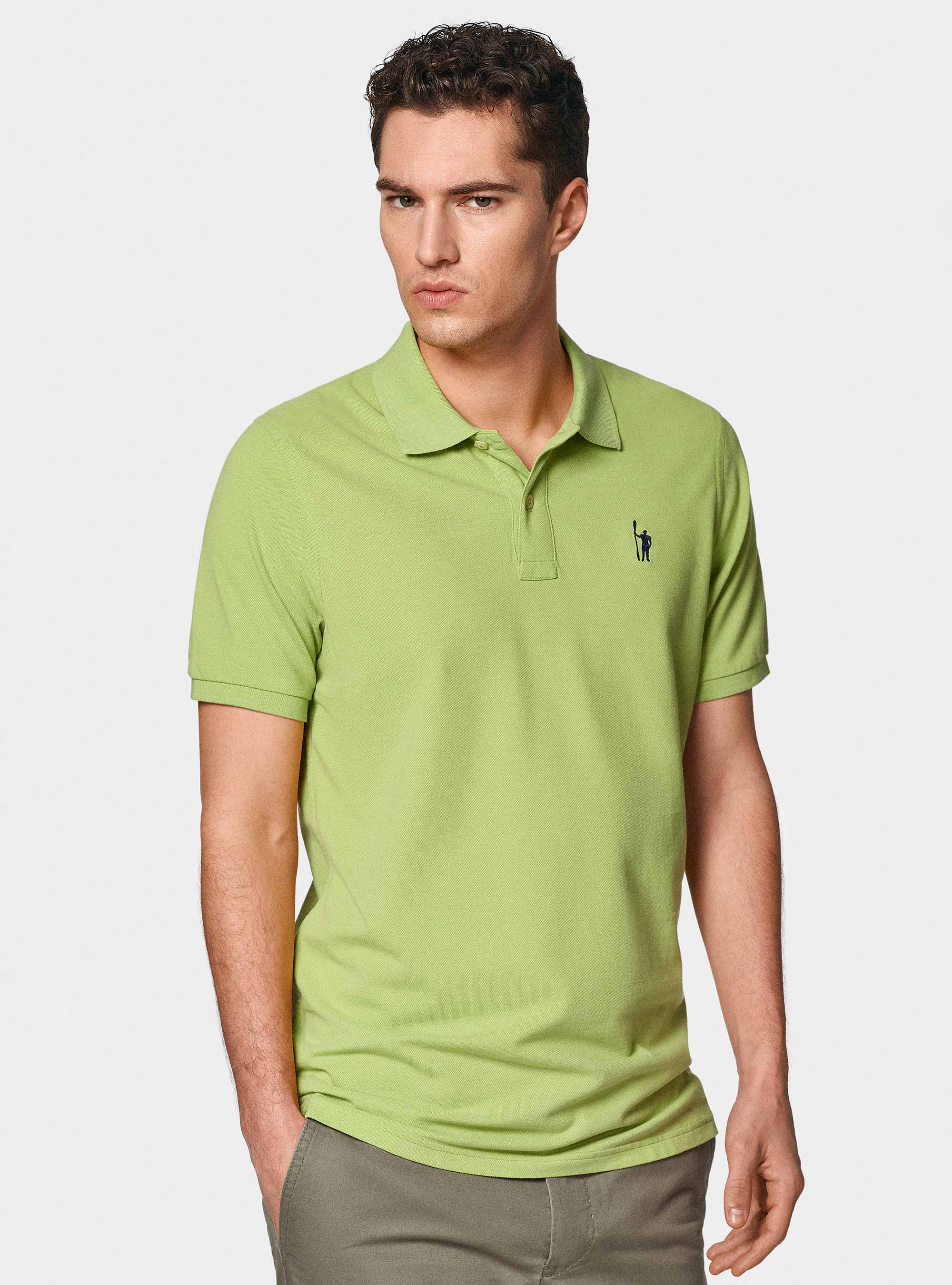 Polo classique en piqué, 0620C VERDE CHIARO