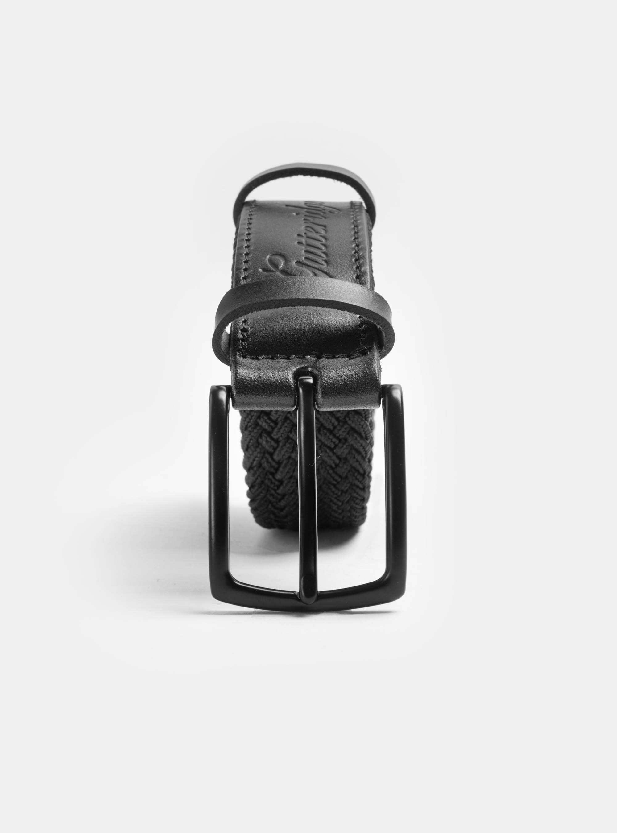 Solid-coloured elastic belt, BLACK