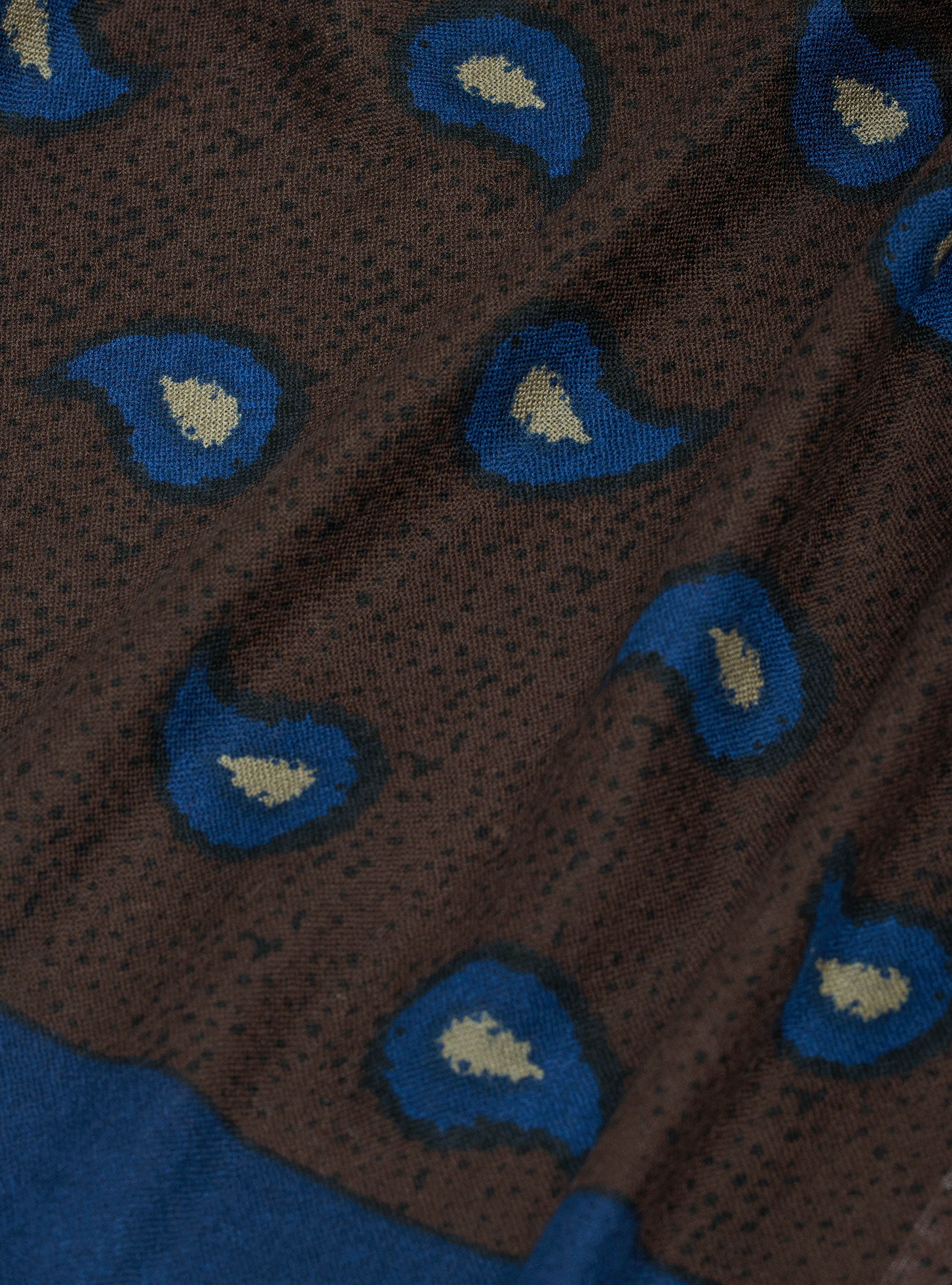 Sciarpa 100% lana a fantasia, MARRONE