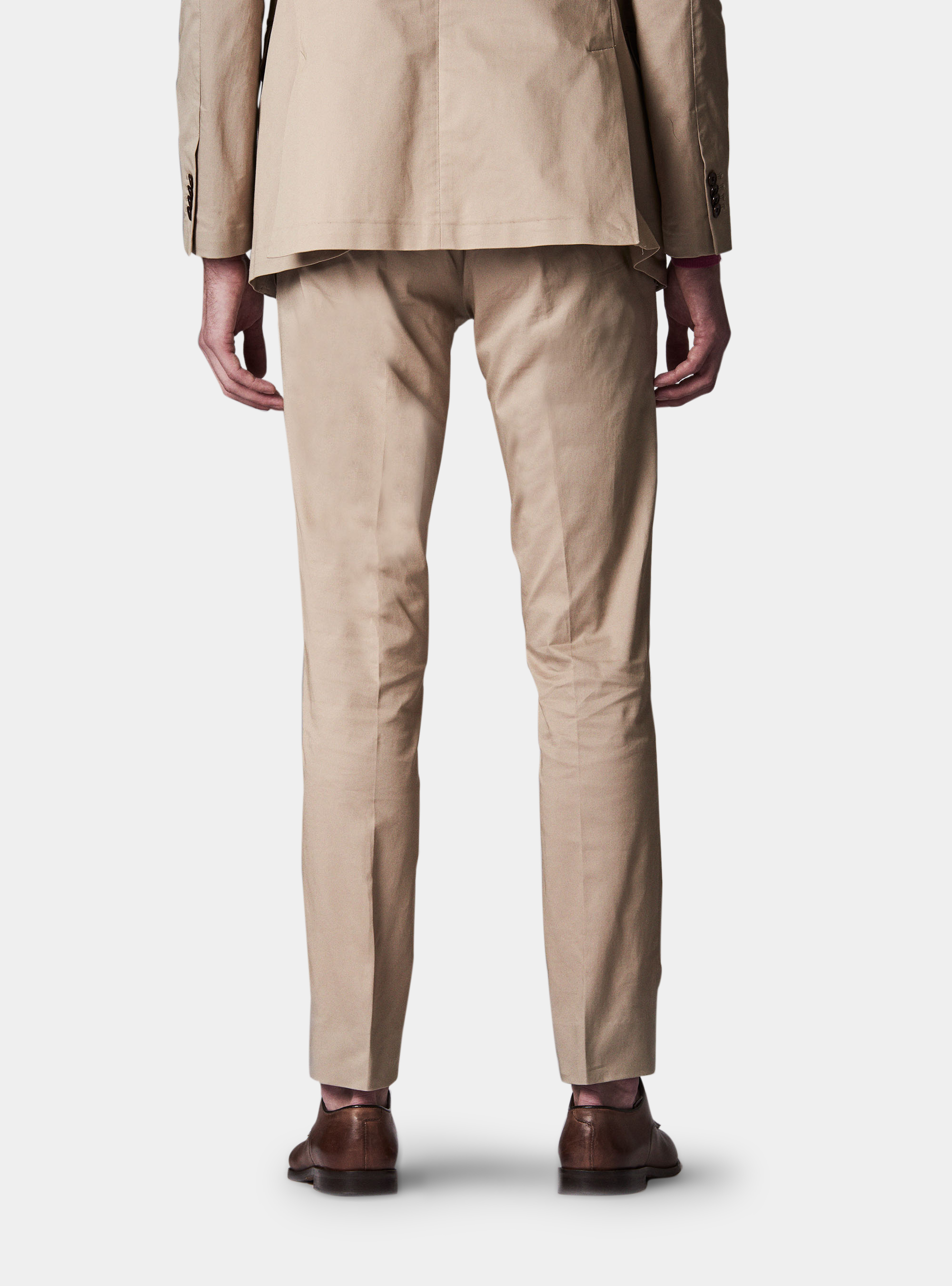 Pantalone per abito in cotone superior, SABBIA