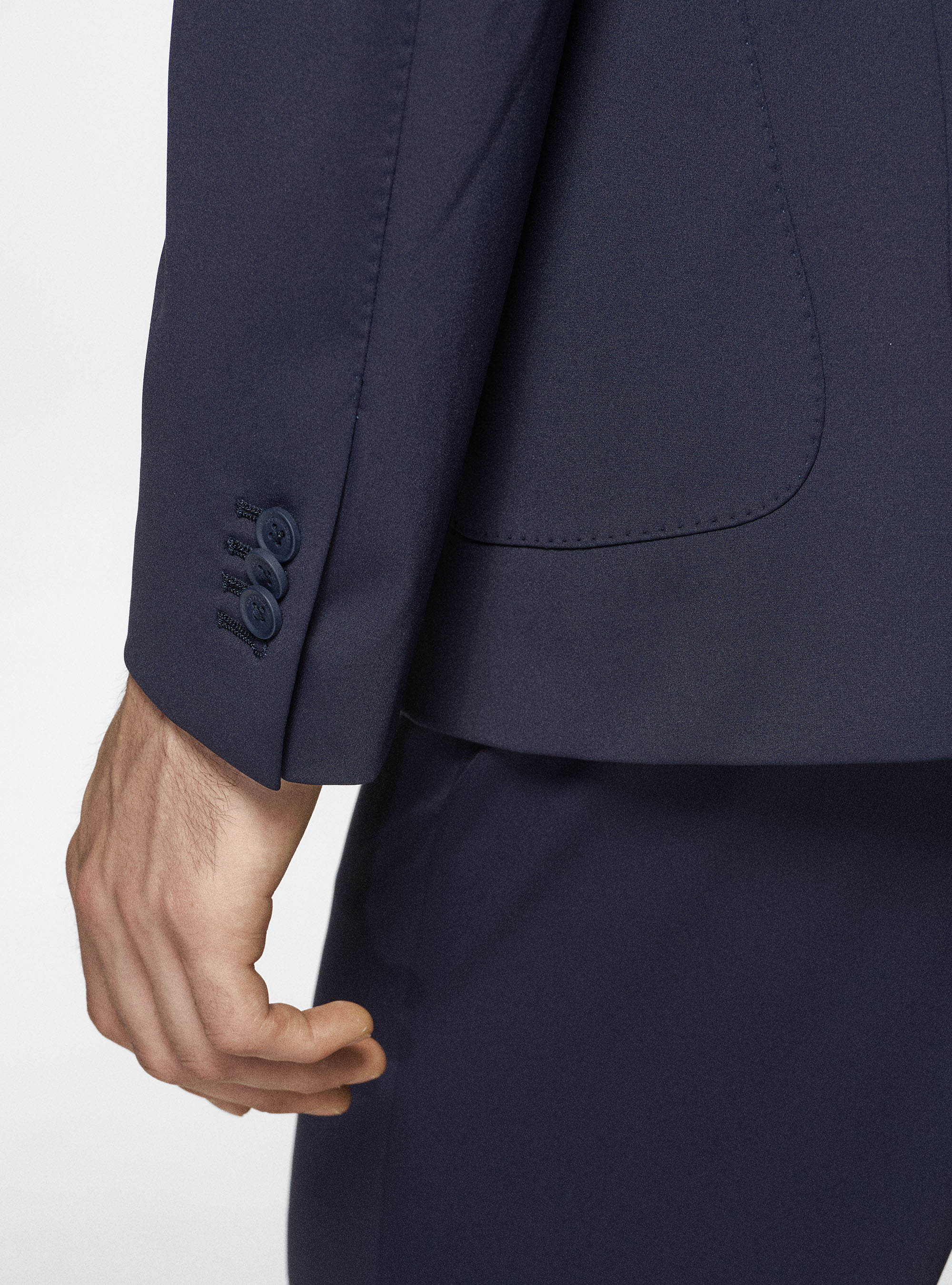 GT01 Blazer in stretch nylon, NAVY BLUE