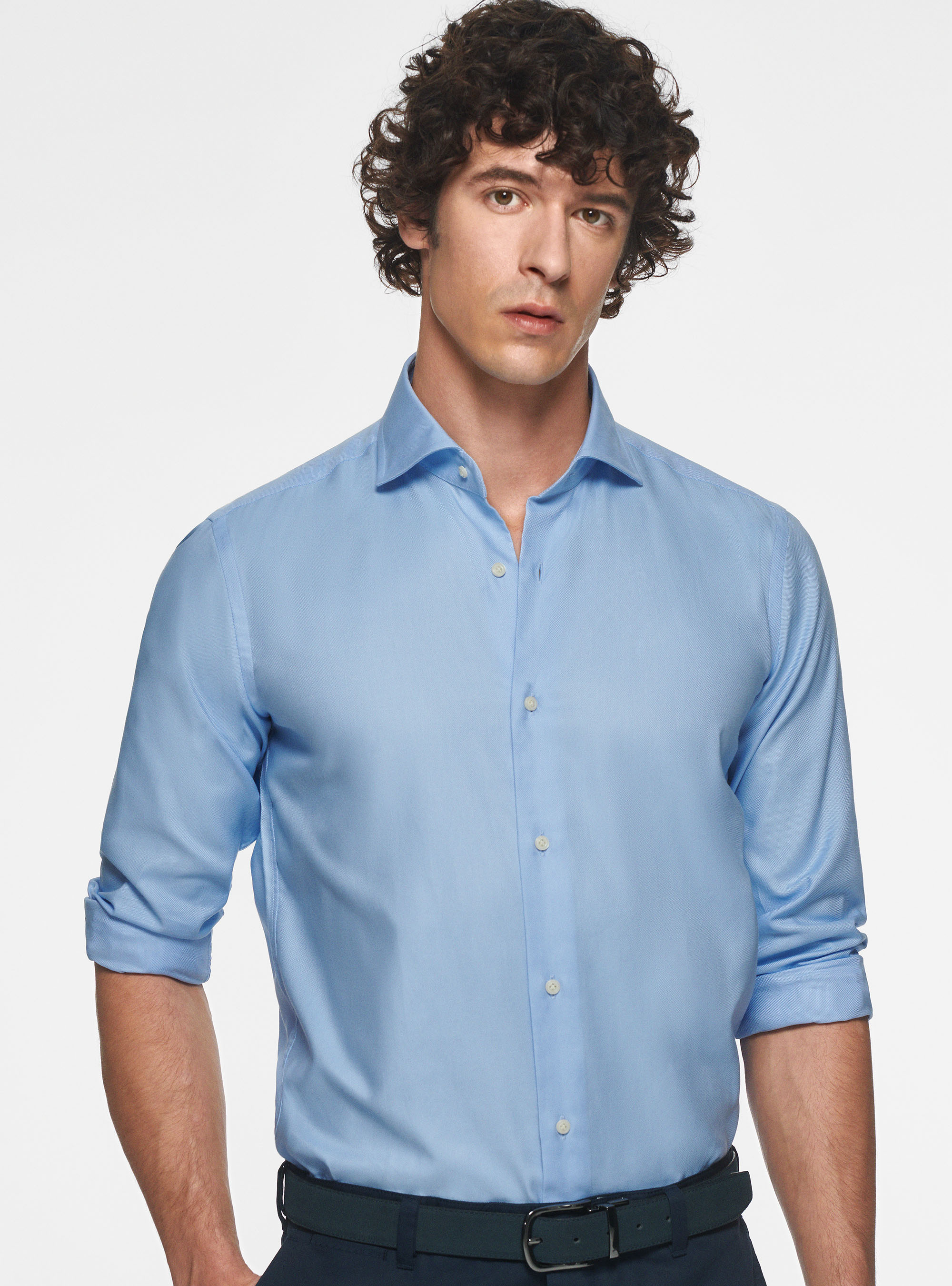 Cotton oxford shirt, LIGHT BLUE