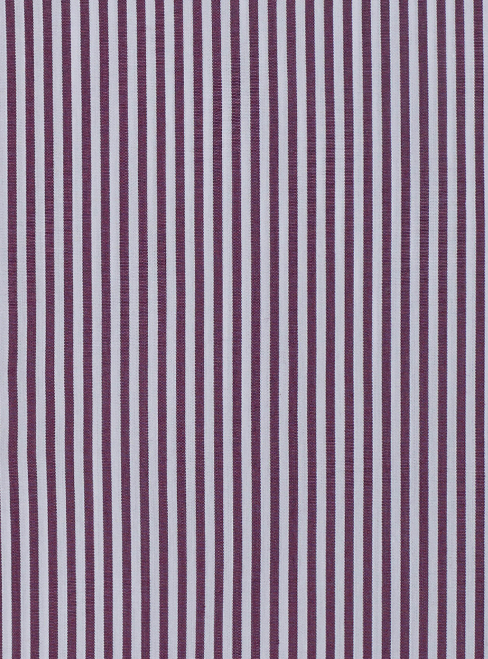 Chemise col fran&ccedil;ais semi-ouvert en popeline de coton stretch &agrave; rayures, VIOLET CLAIR