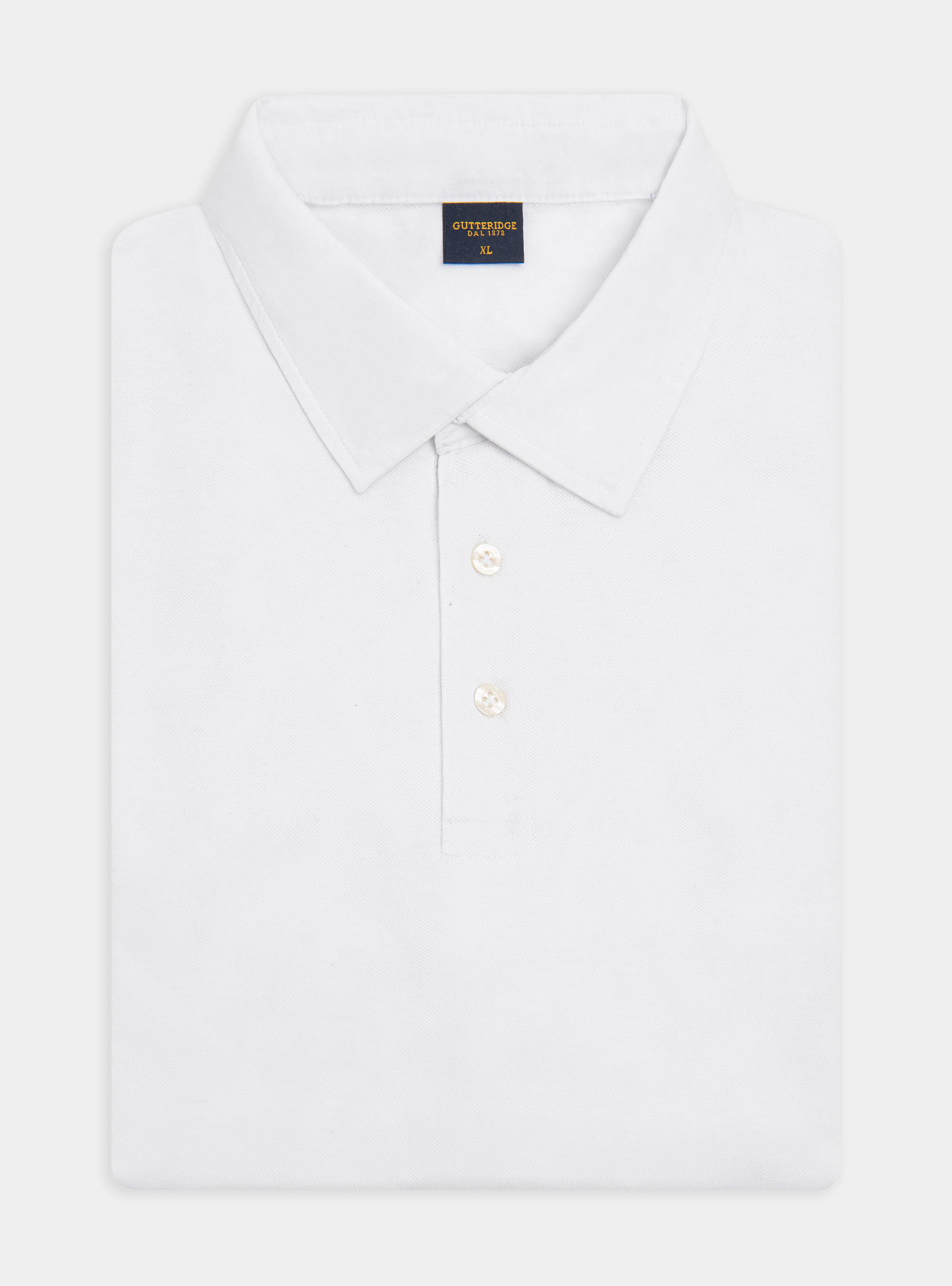 Piqué polo shirt with shirt collar, WHITE