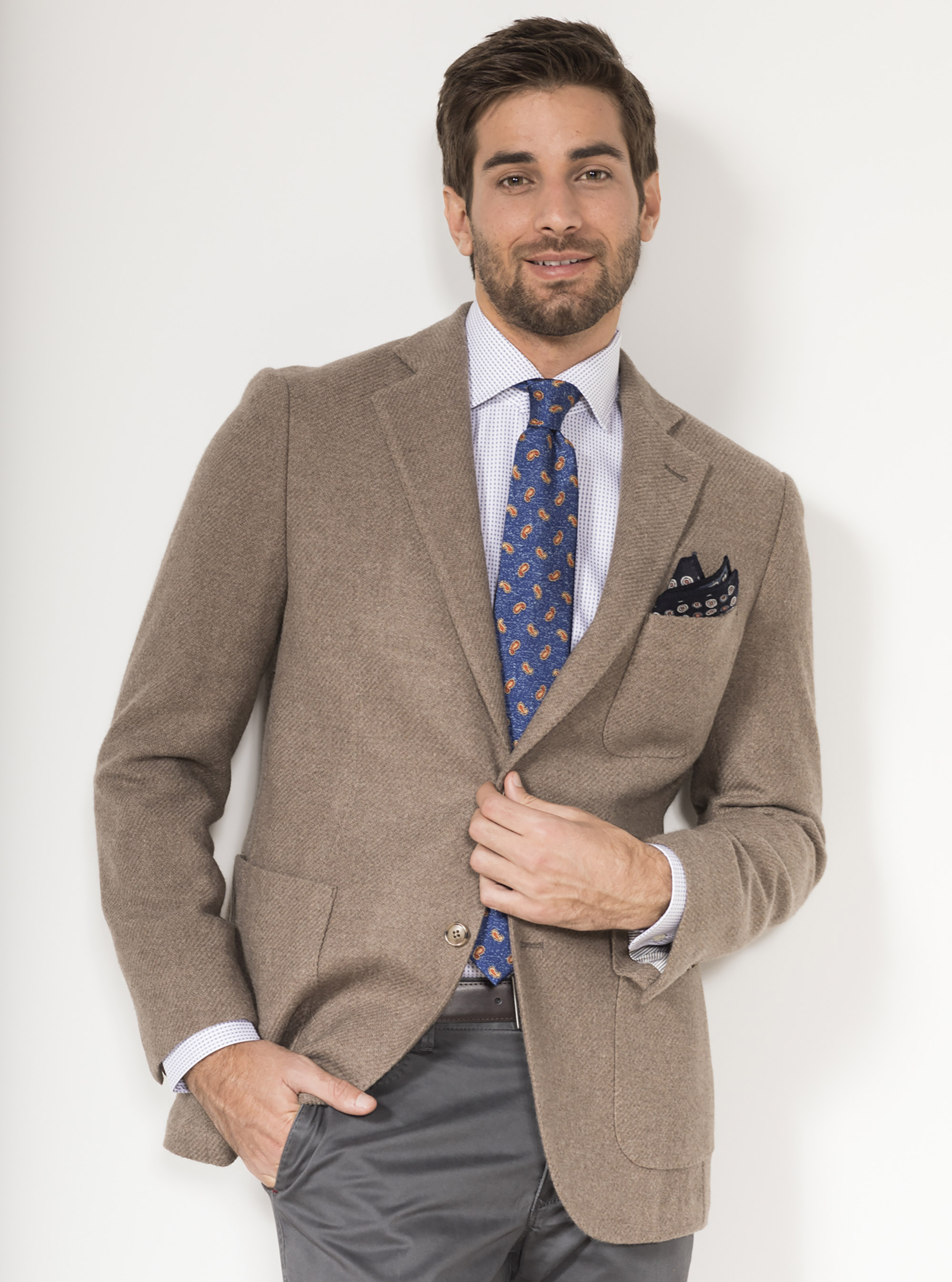 Einreihige Wollmischjacke, SABBIA 0561C