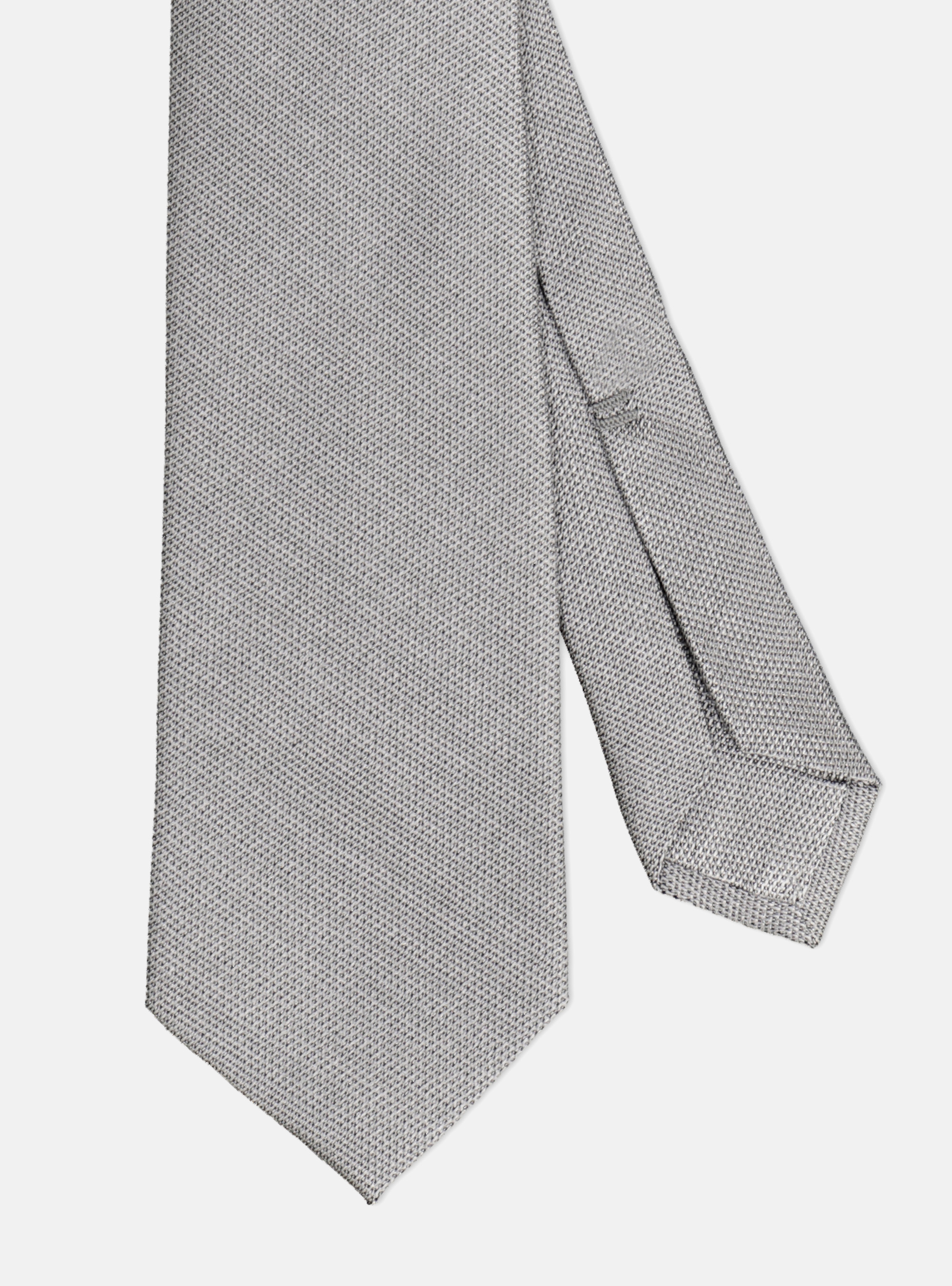 CEREMONY SILK JACQUARD SILK  TIE 5 FOLDS, GREY