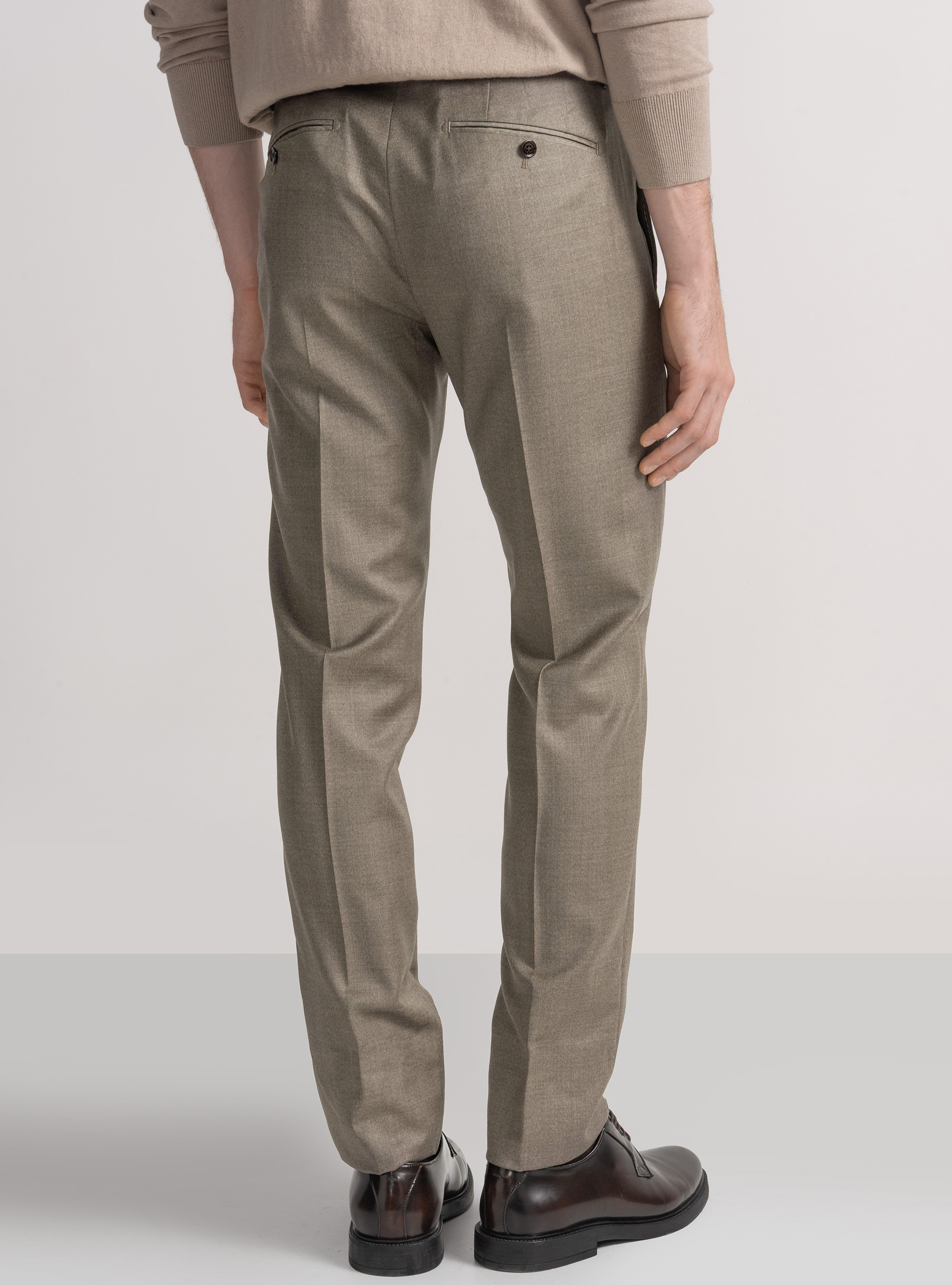 Pantalon de costume en pure laine Vitale Barberis Canonico, SABLE