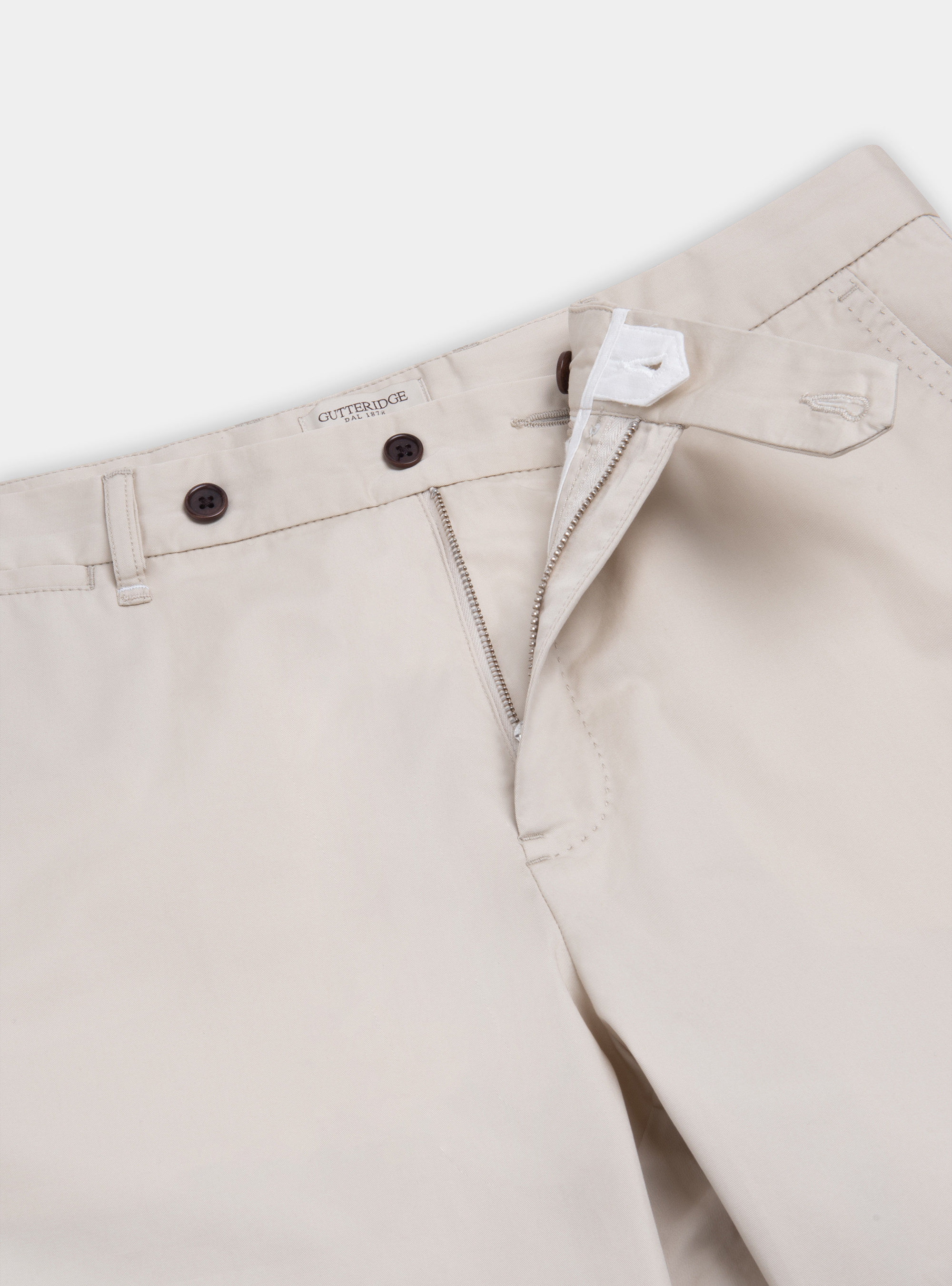 Bermuda in twill di cotone leggero, ECRU