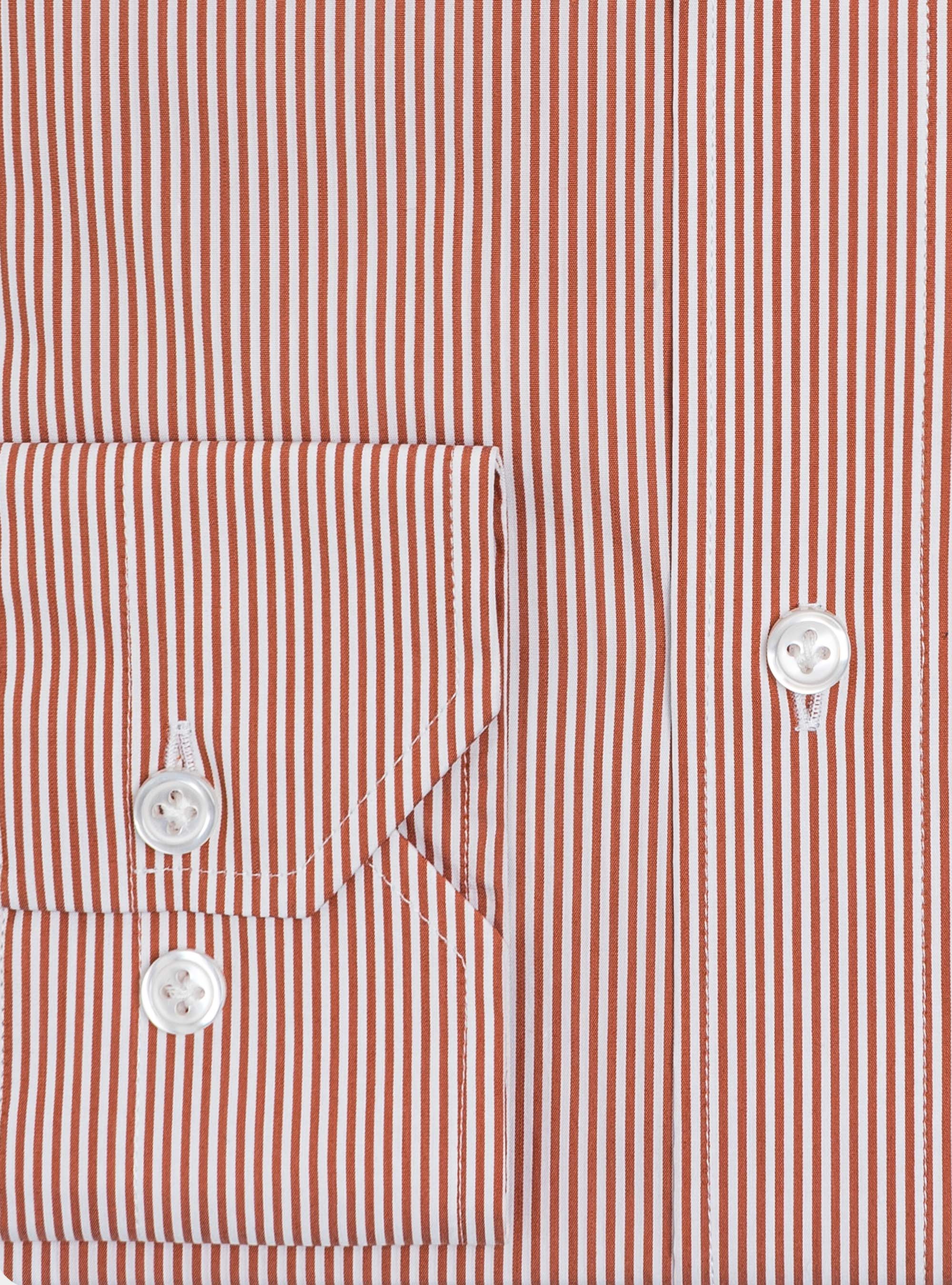 Camicia a righe in popeline stretch, 0713C ZUCCA