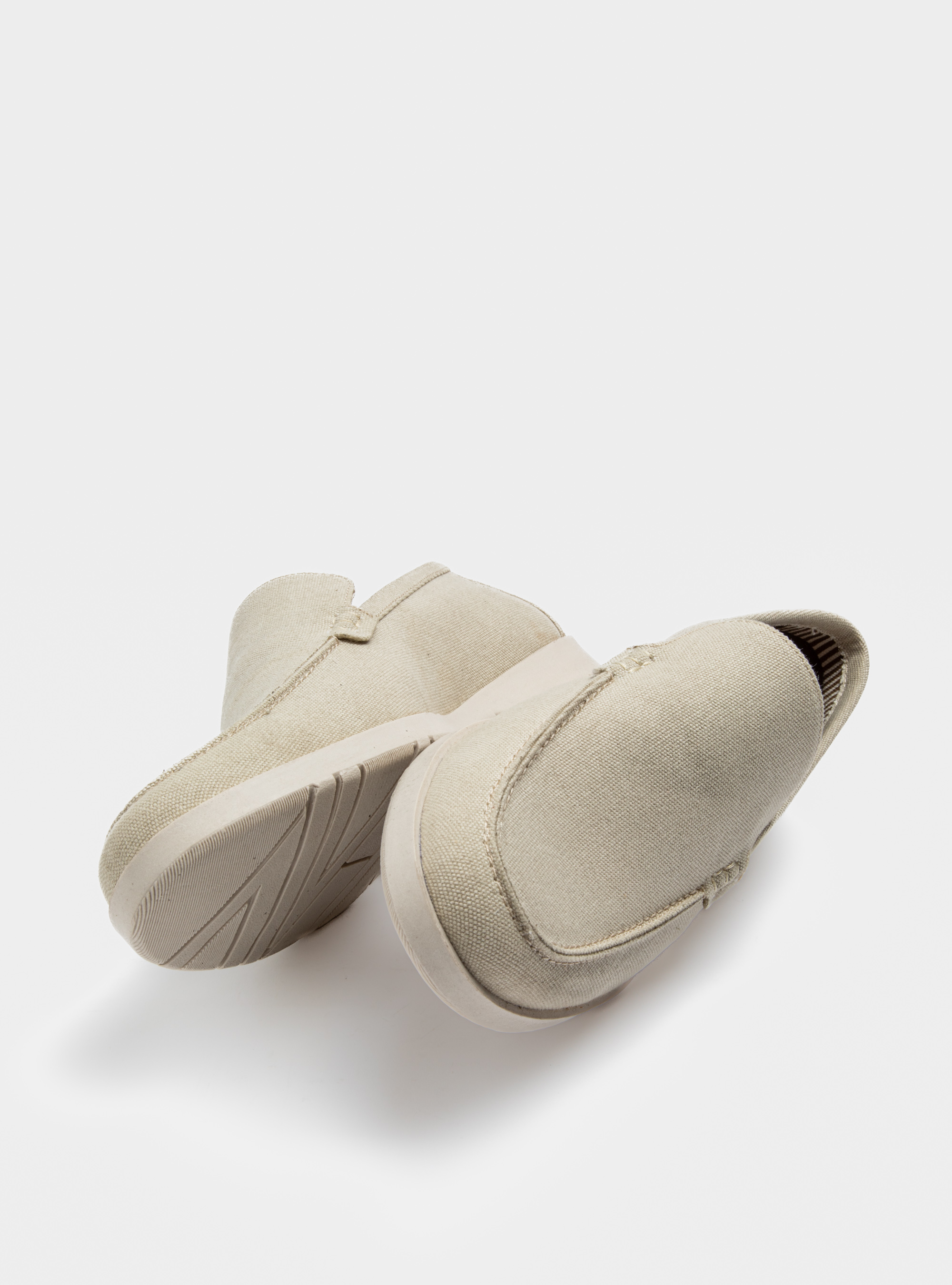 Canvas loafers, ECRU