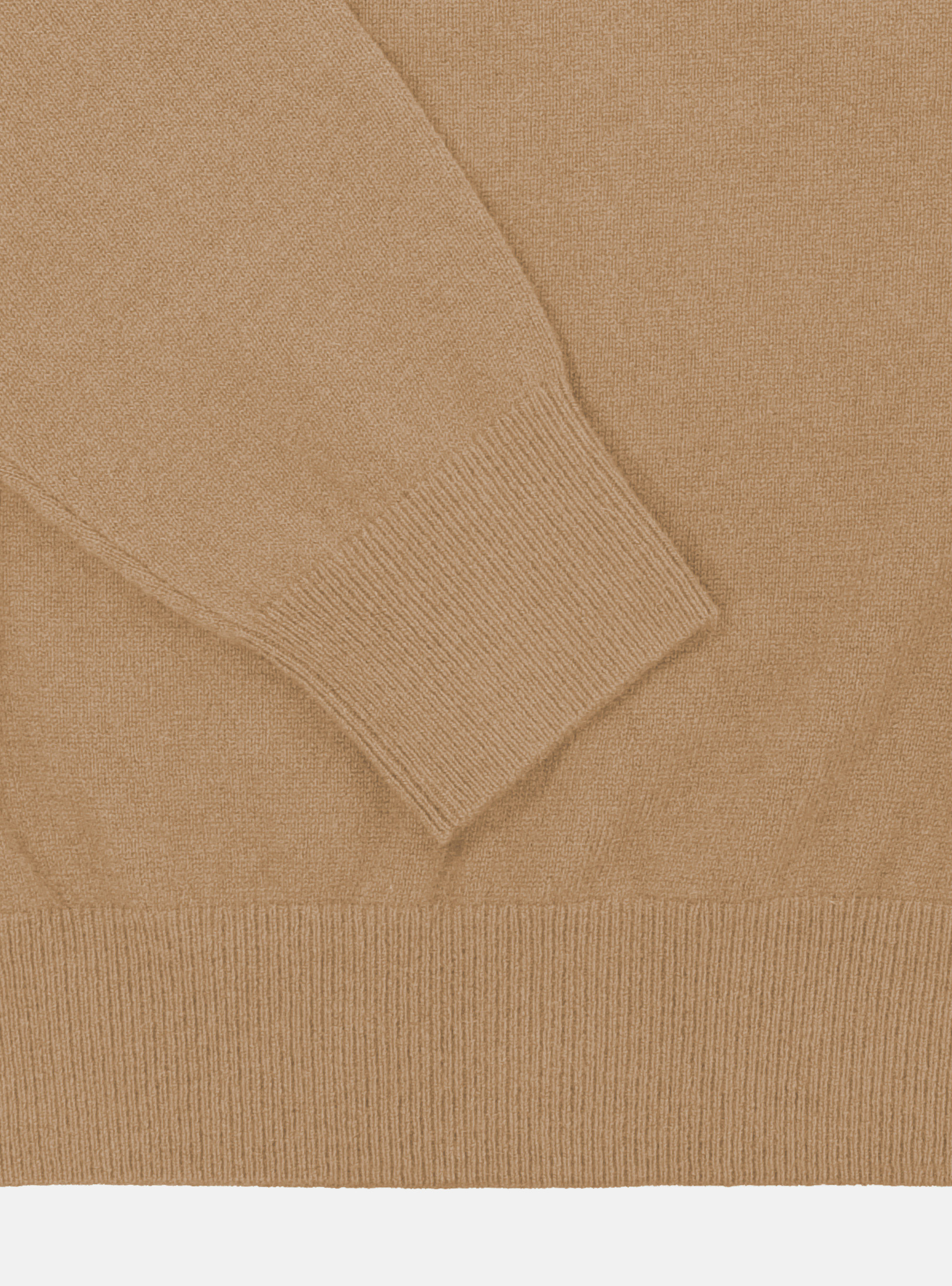 100% High neck sweater, SAND