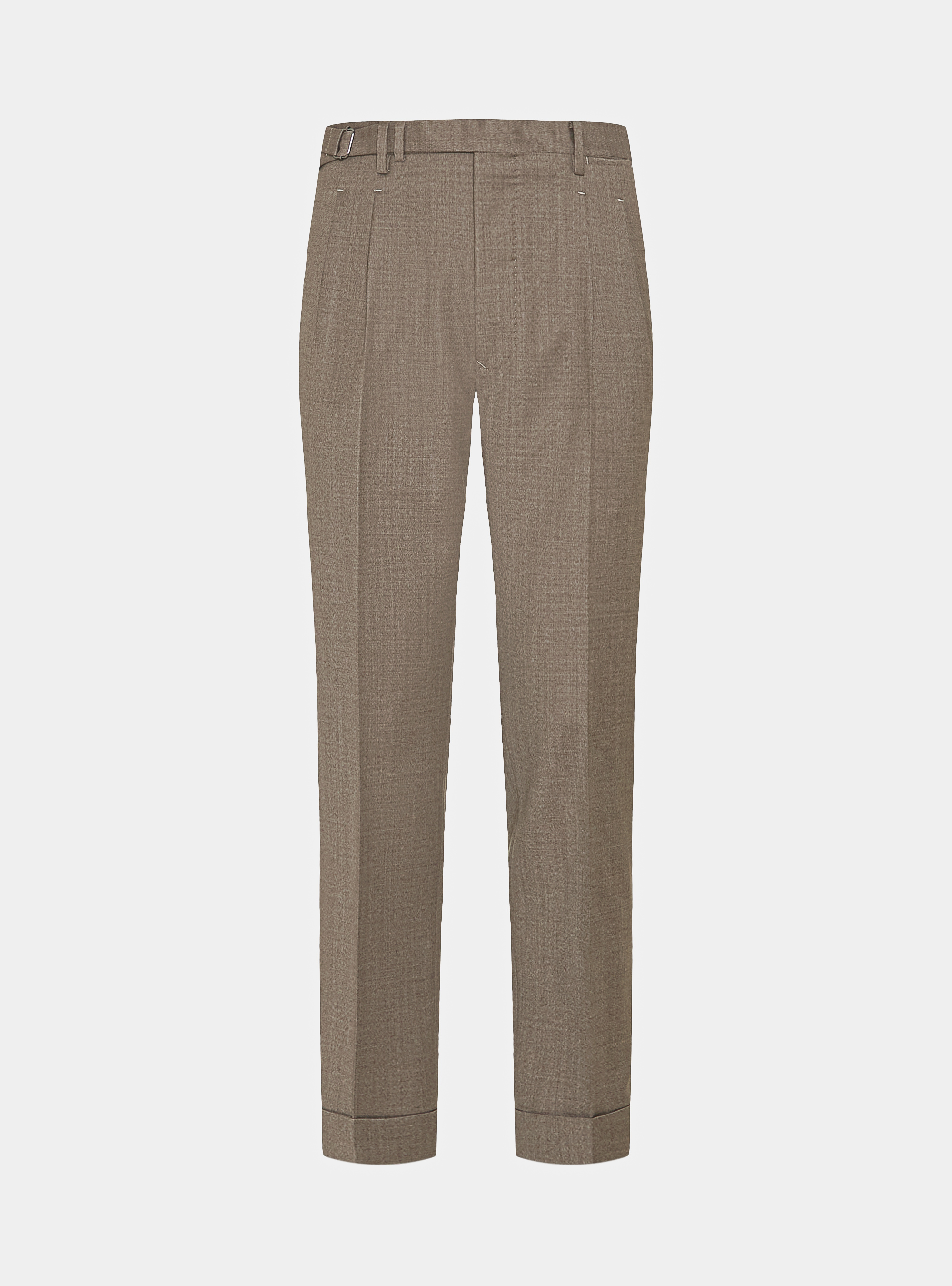 Pantaloni con pince in lana Vitale Barberis Canonico, SABBIA
