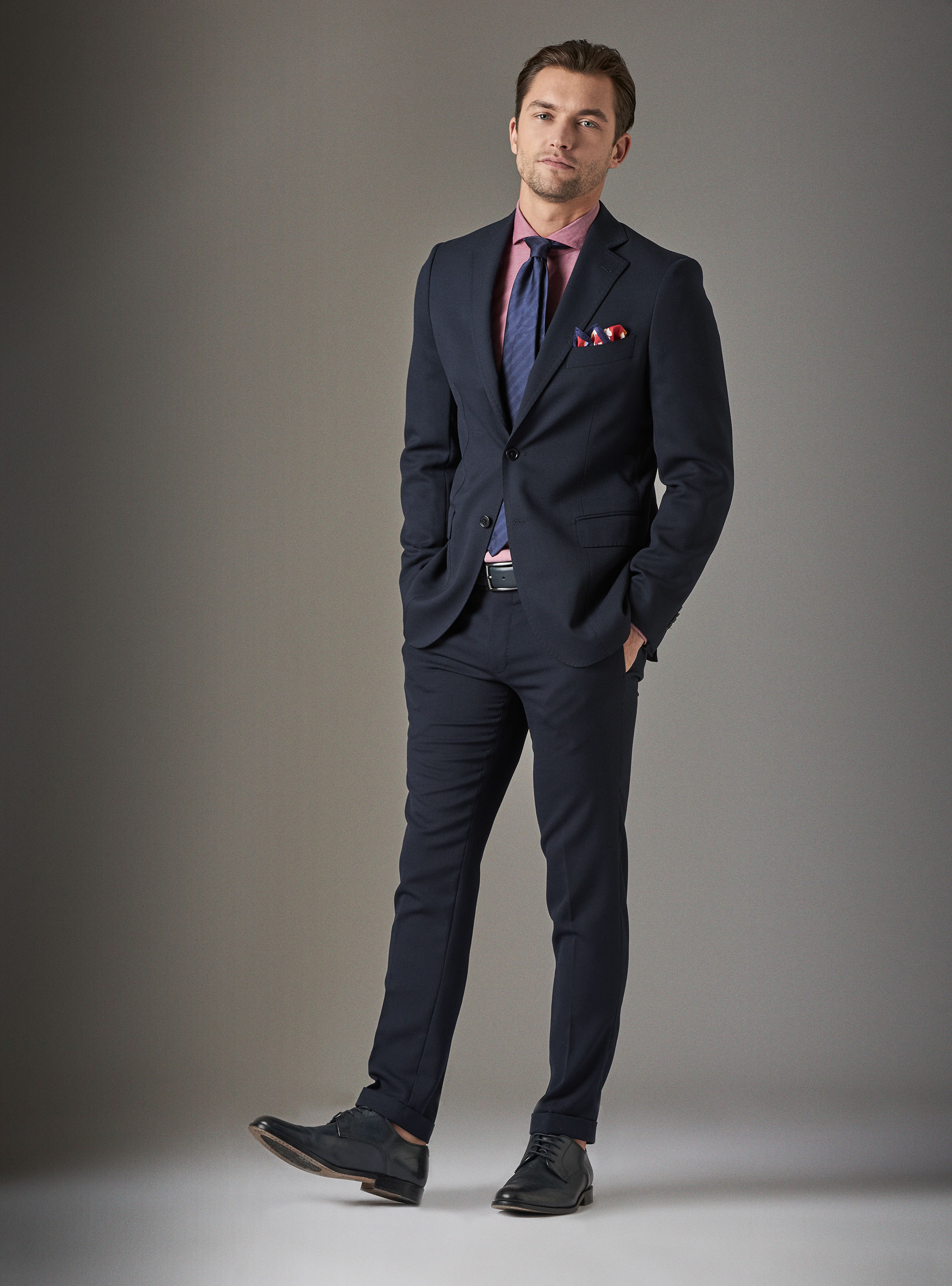 Giacca per abito micro texture, BLU NAVY