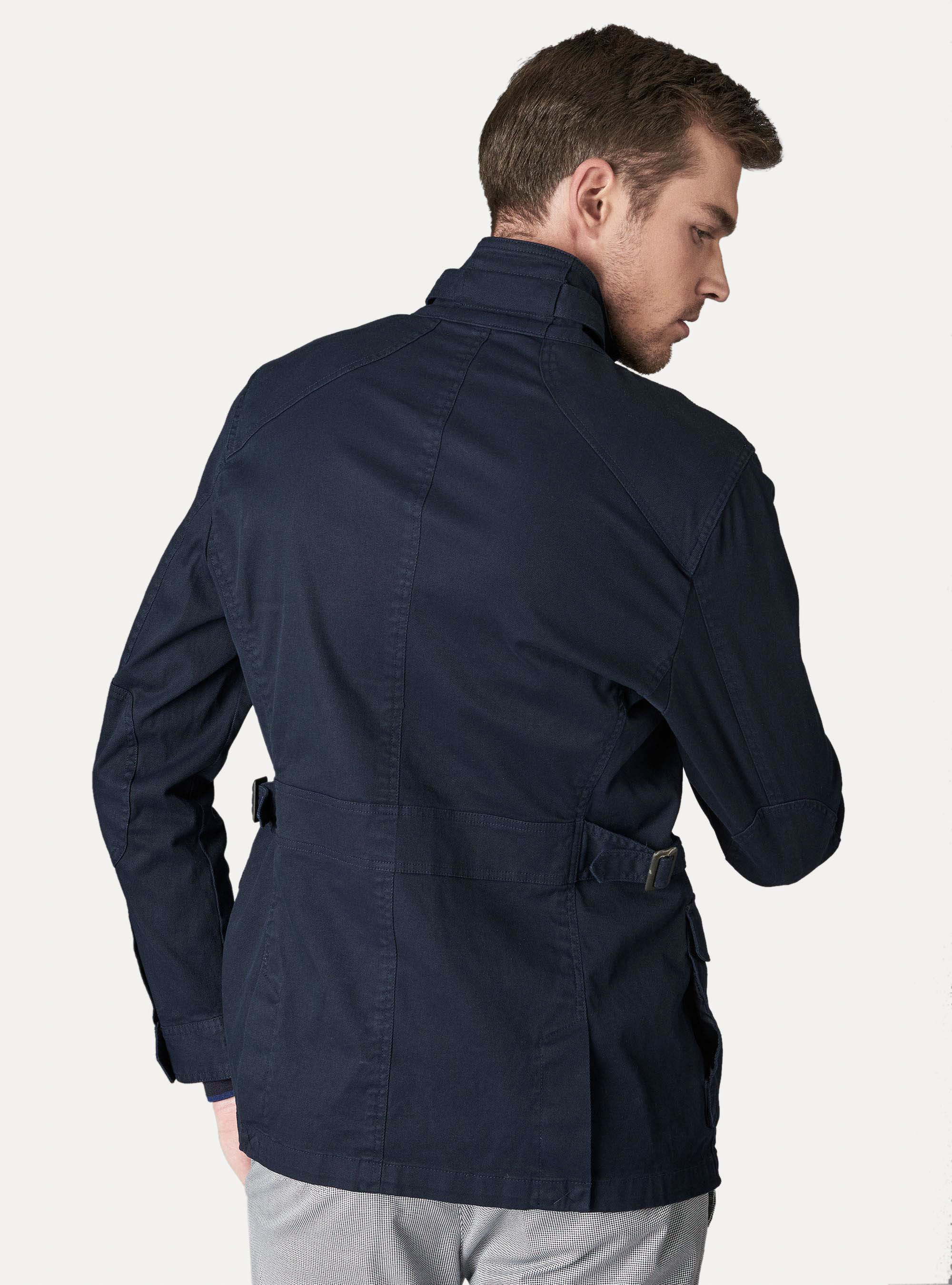 Twill cotton field jacket, NAVY BLUE