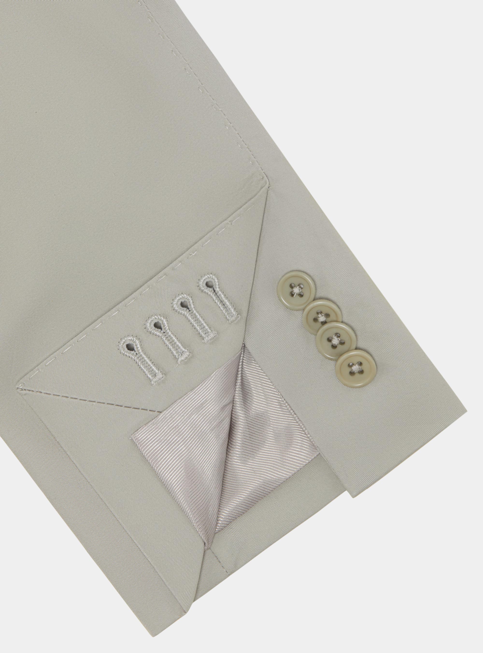 Giacca doppiopetto in cotone popeline, ECRU