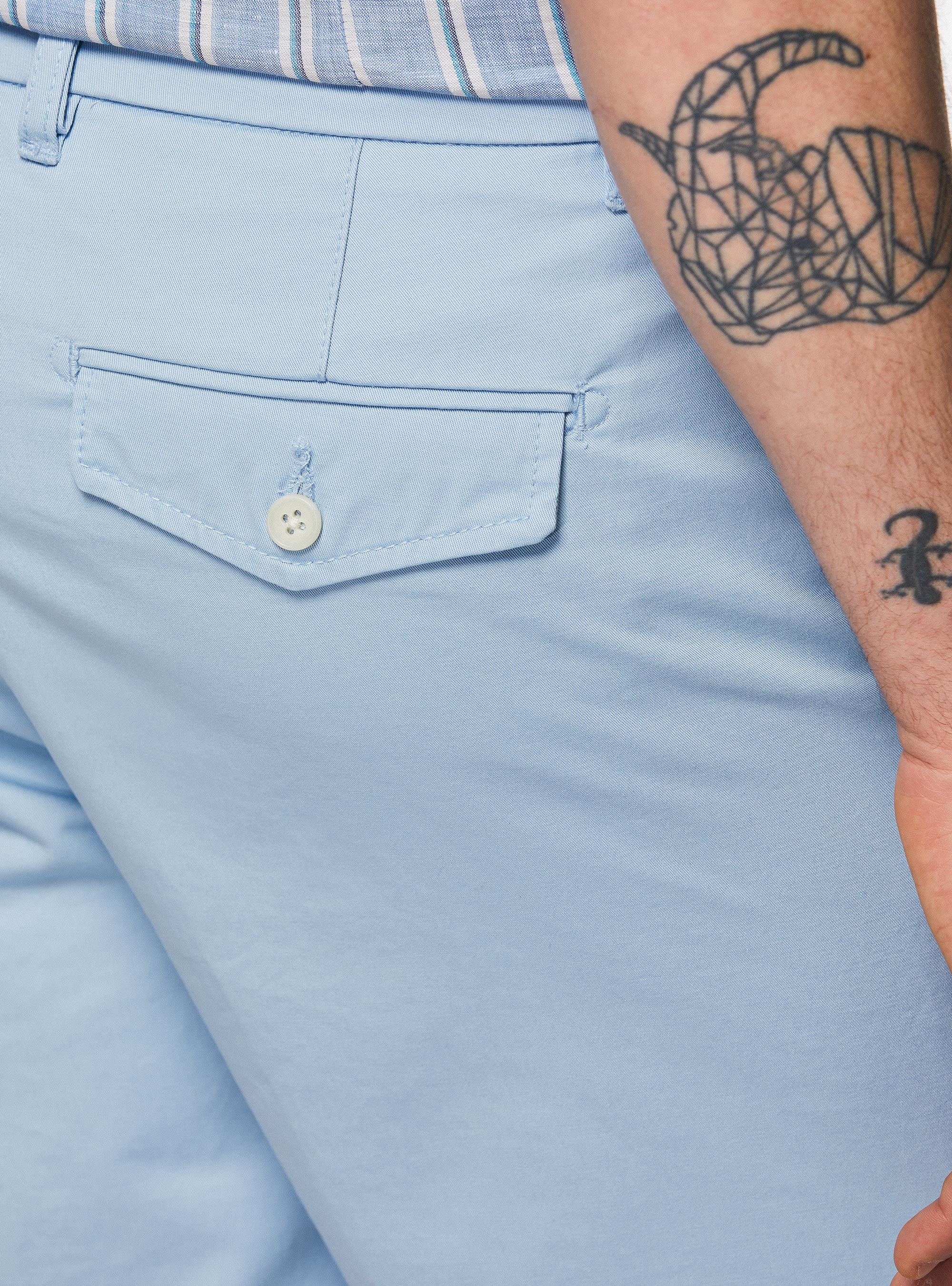 Twill Bermuda shorts, LIGHT BLUE