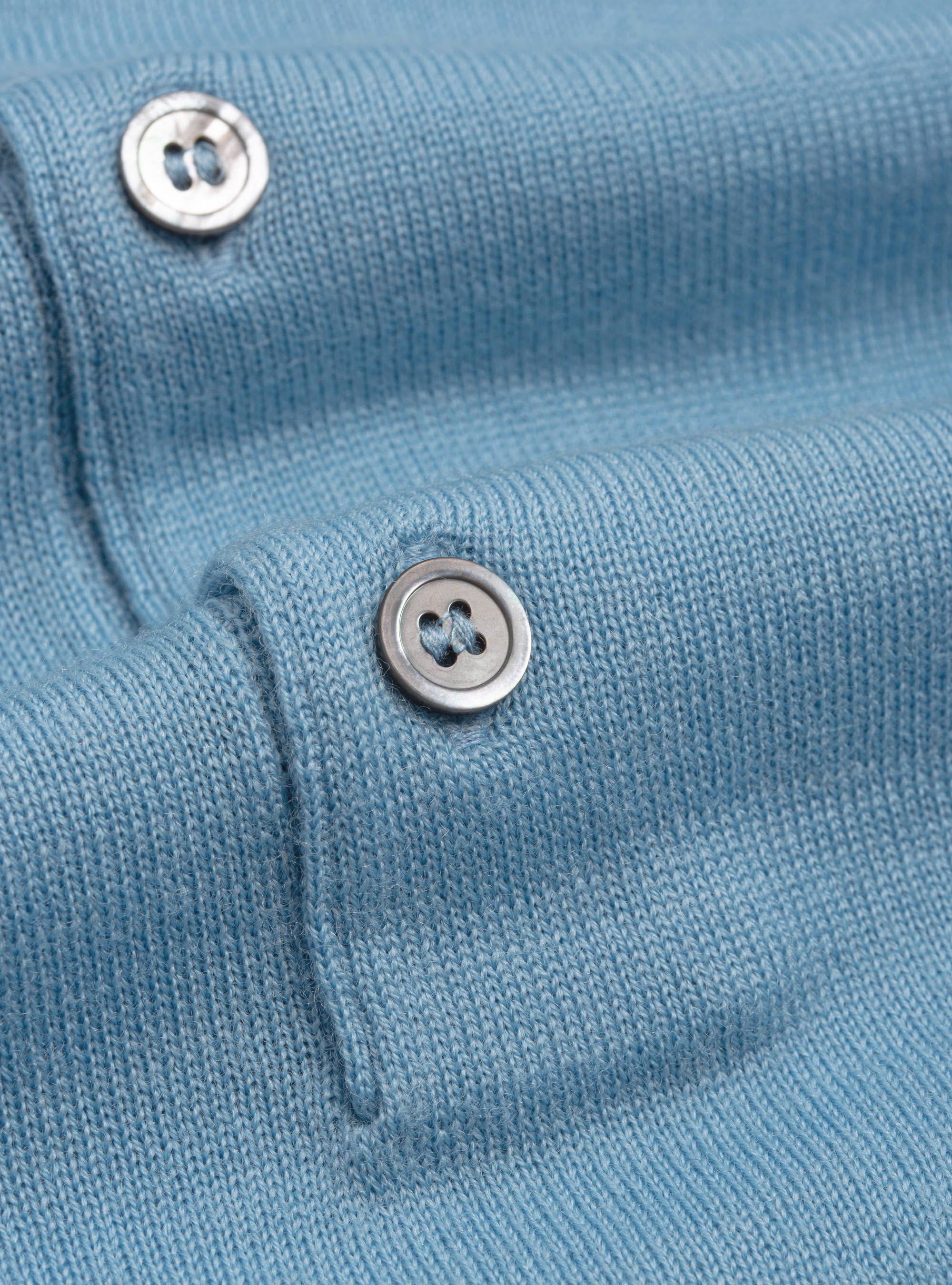 Polo de pura lana merina, CELESTE