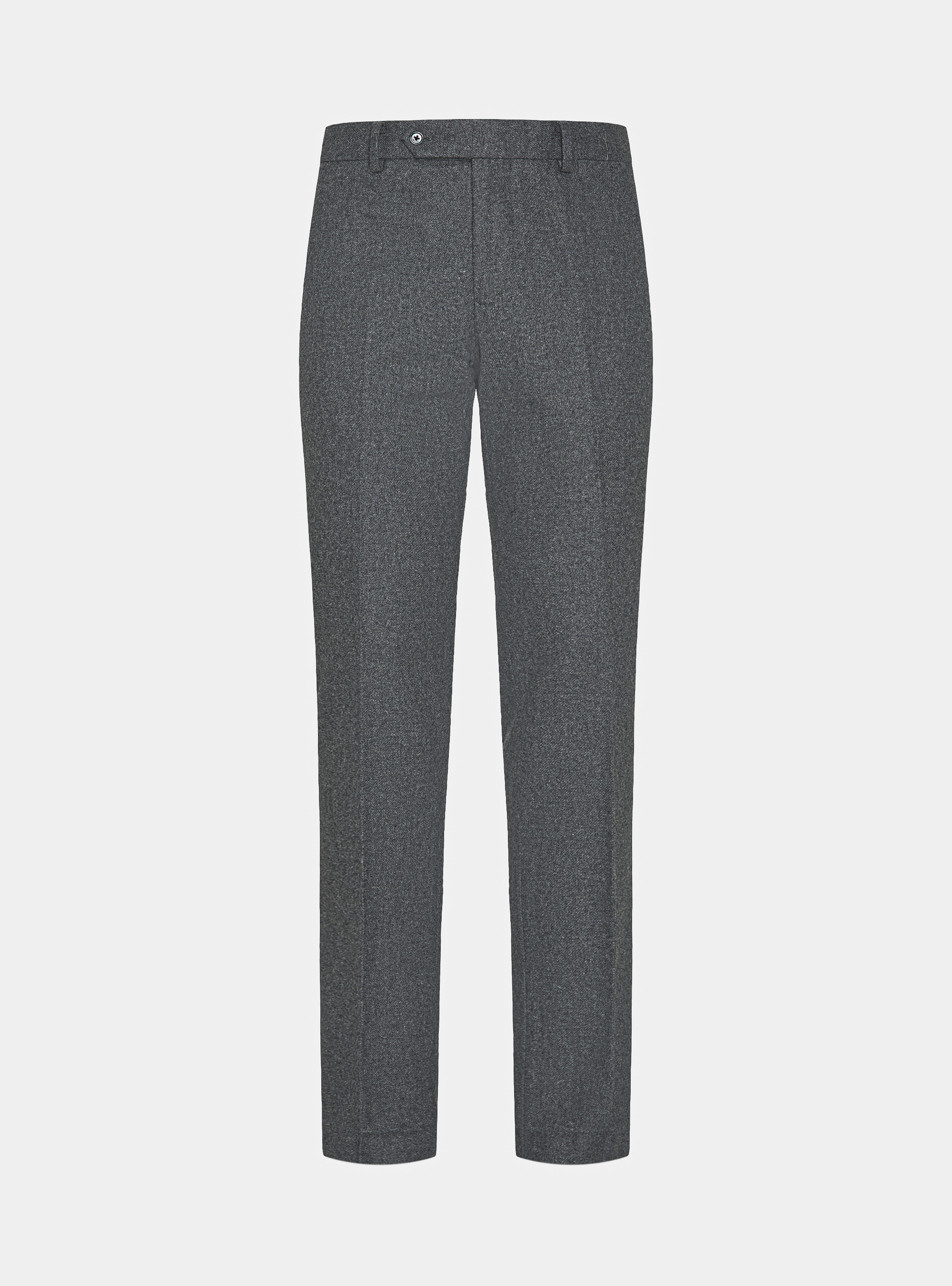 Wool blend flannel trousers, ASPHALT GREY