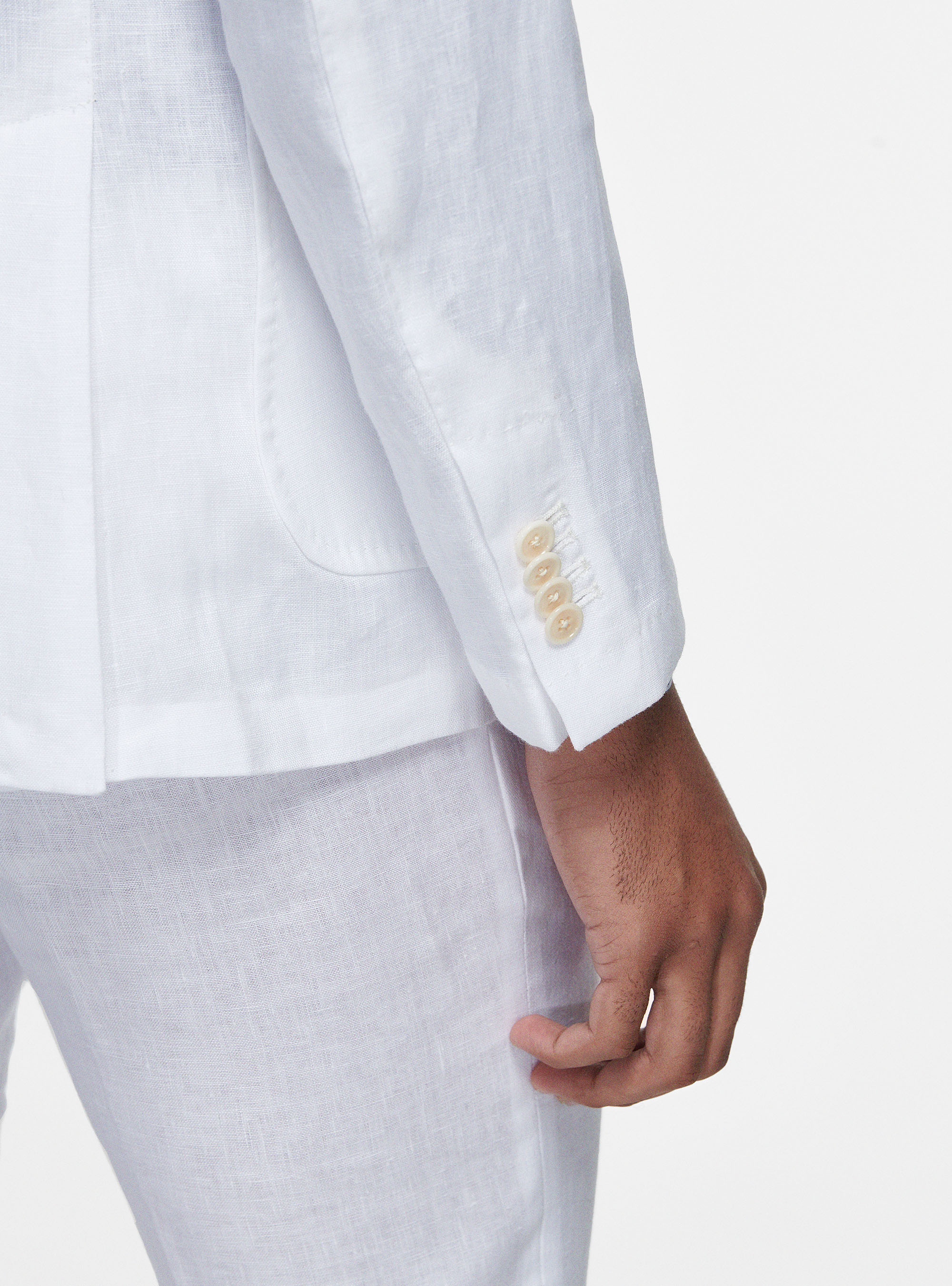 Veste en pur lin, BLANC