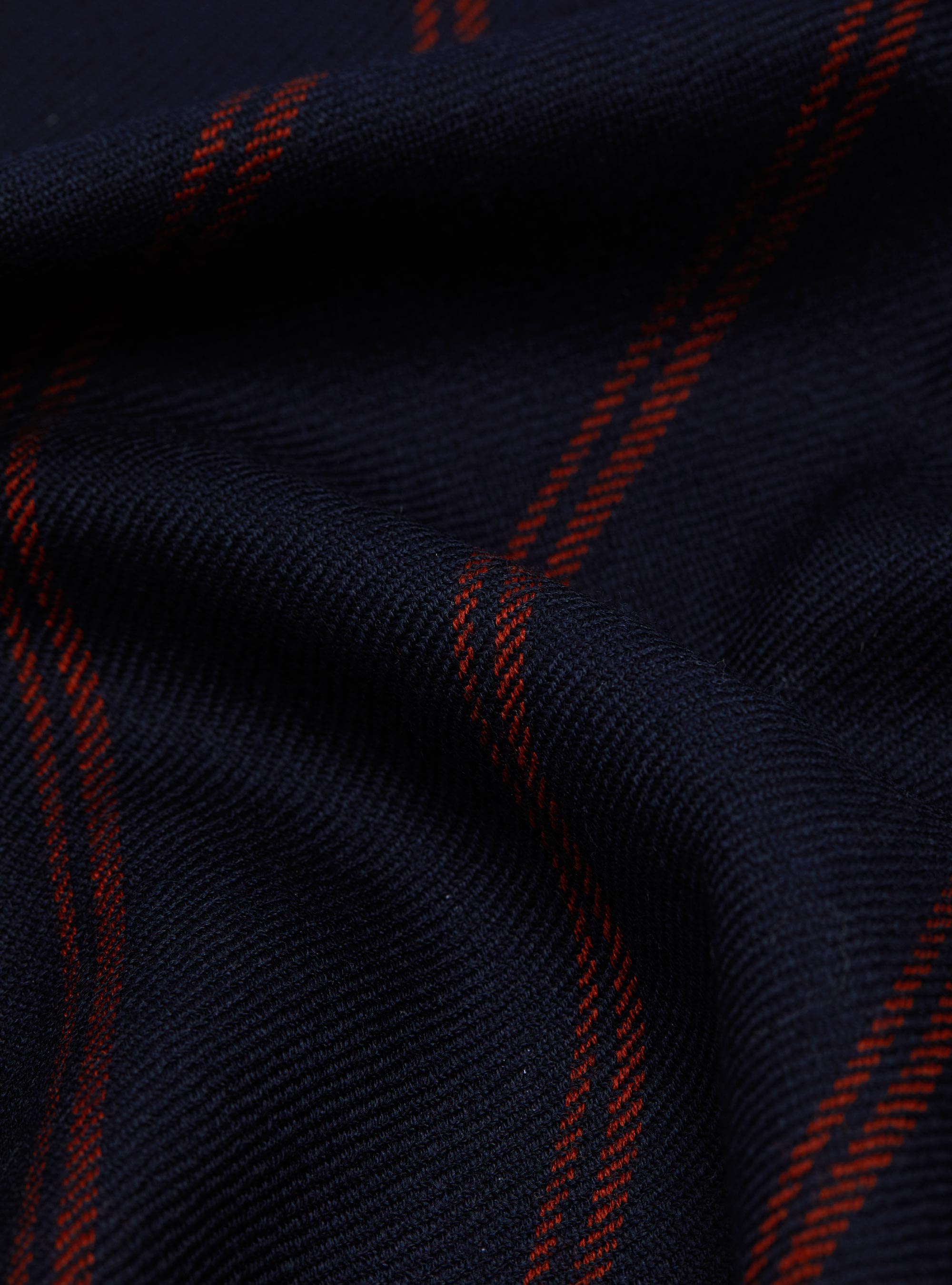 Striped pure wool scarf, NAVY/BORDEAUX B054