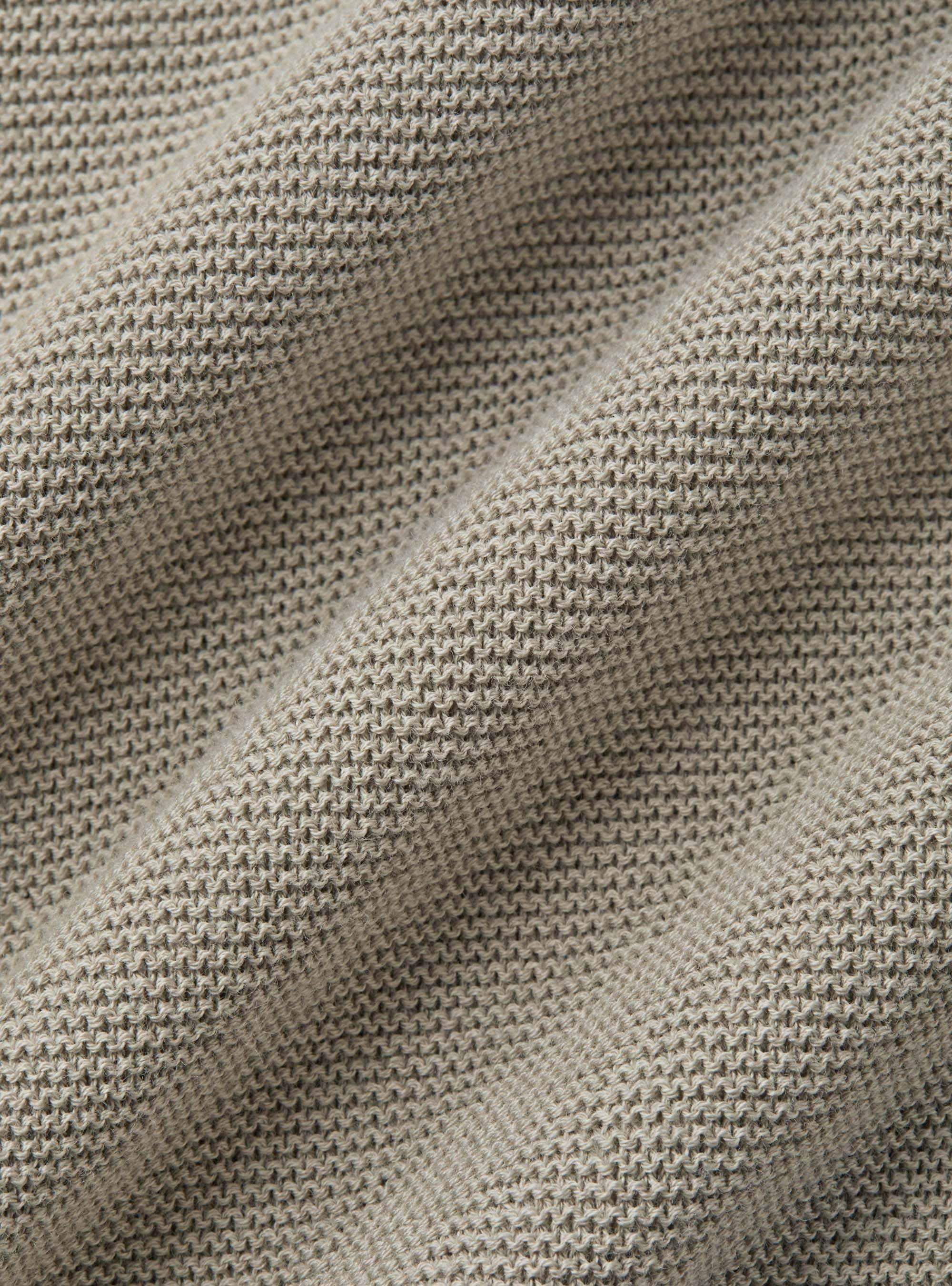 Knitted links polo shirt in extra-fine cotton, SAND