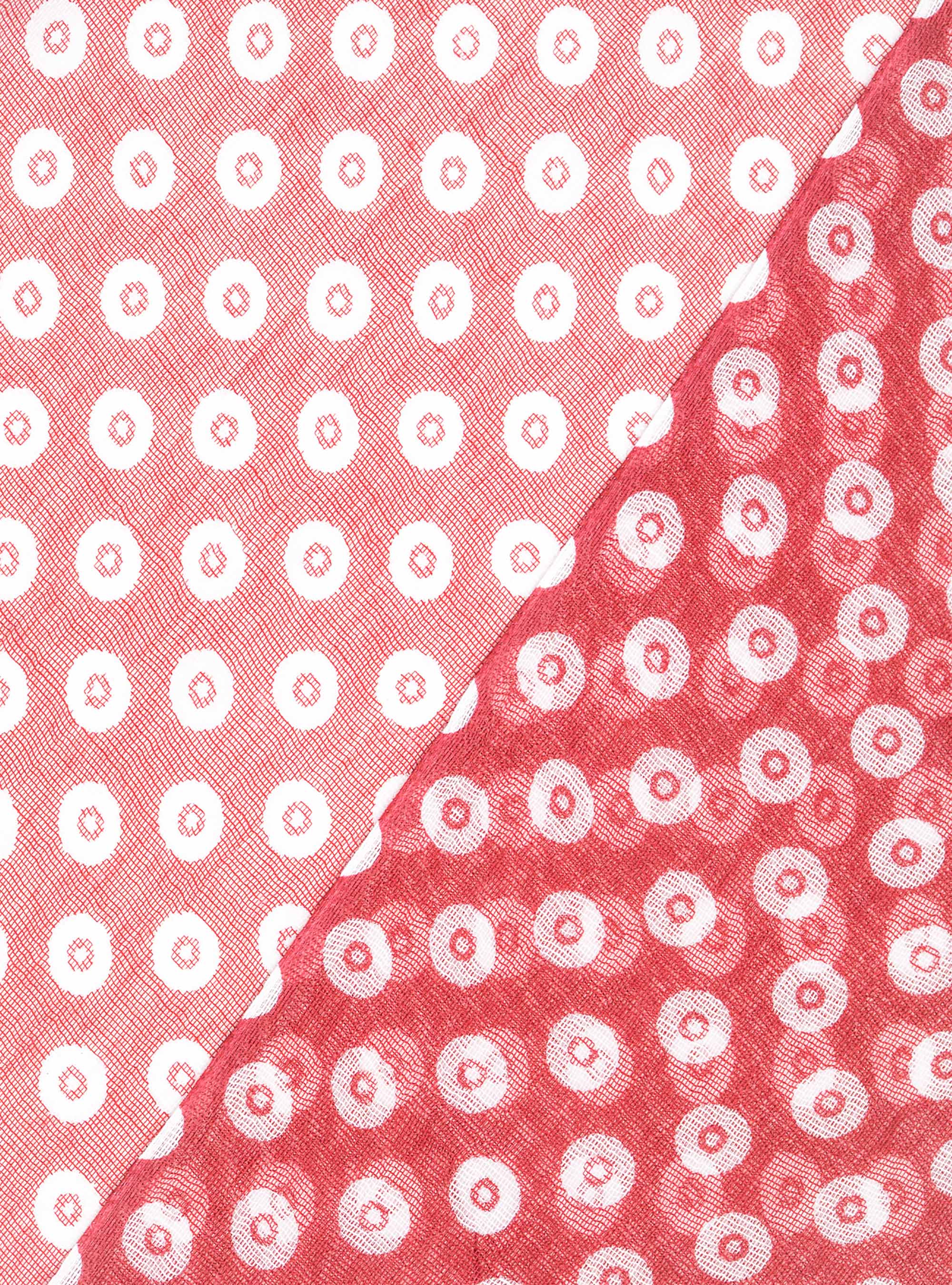 Echarpe en coton de fantaisie, ROUGE