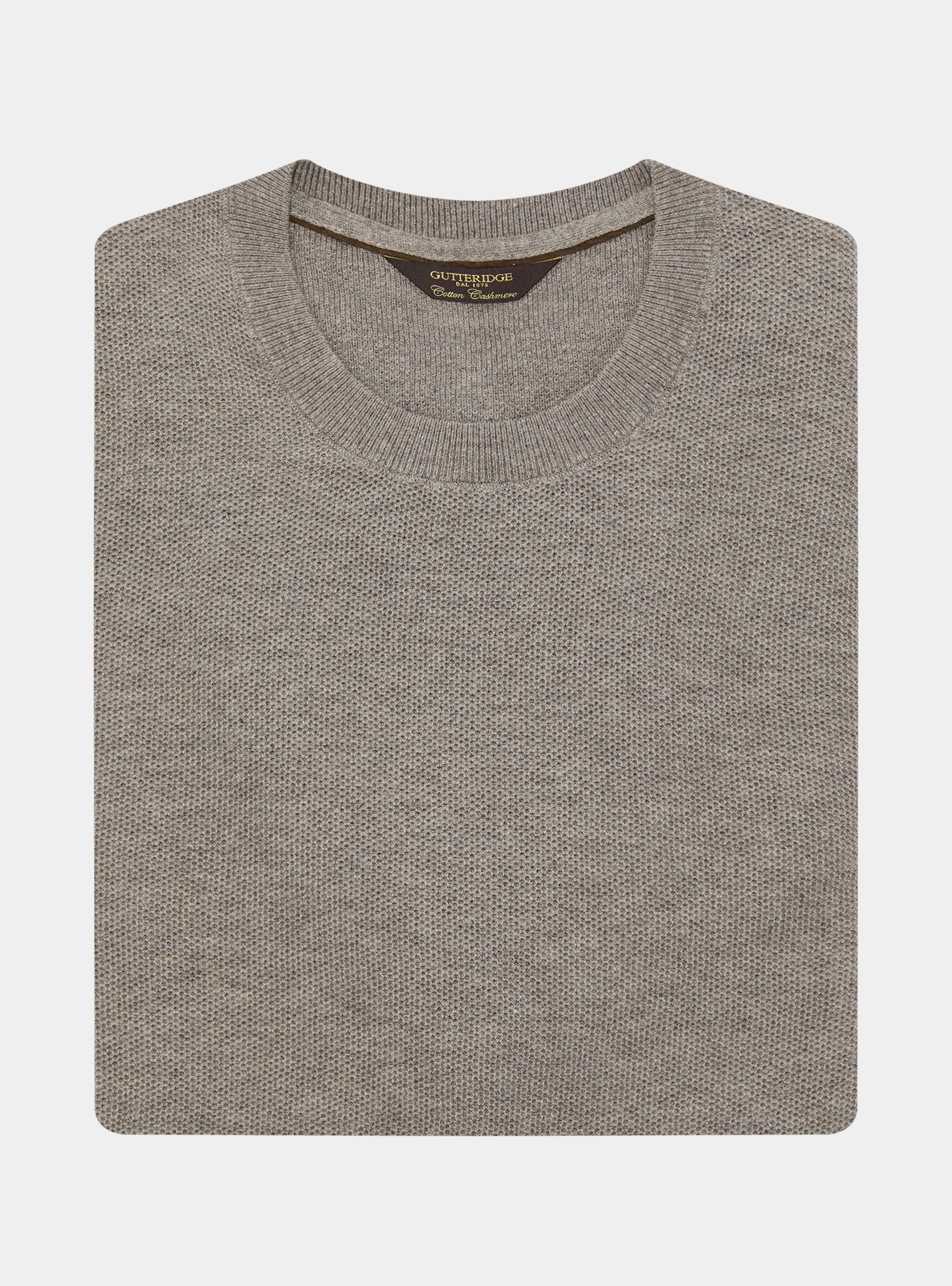 Trikot mit Rundhalsausschnitt aus Baumwolle und Kaschmir mit Wabenmuster, FANGO 0569C