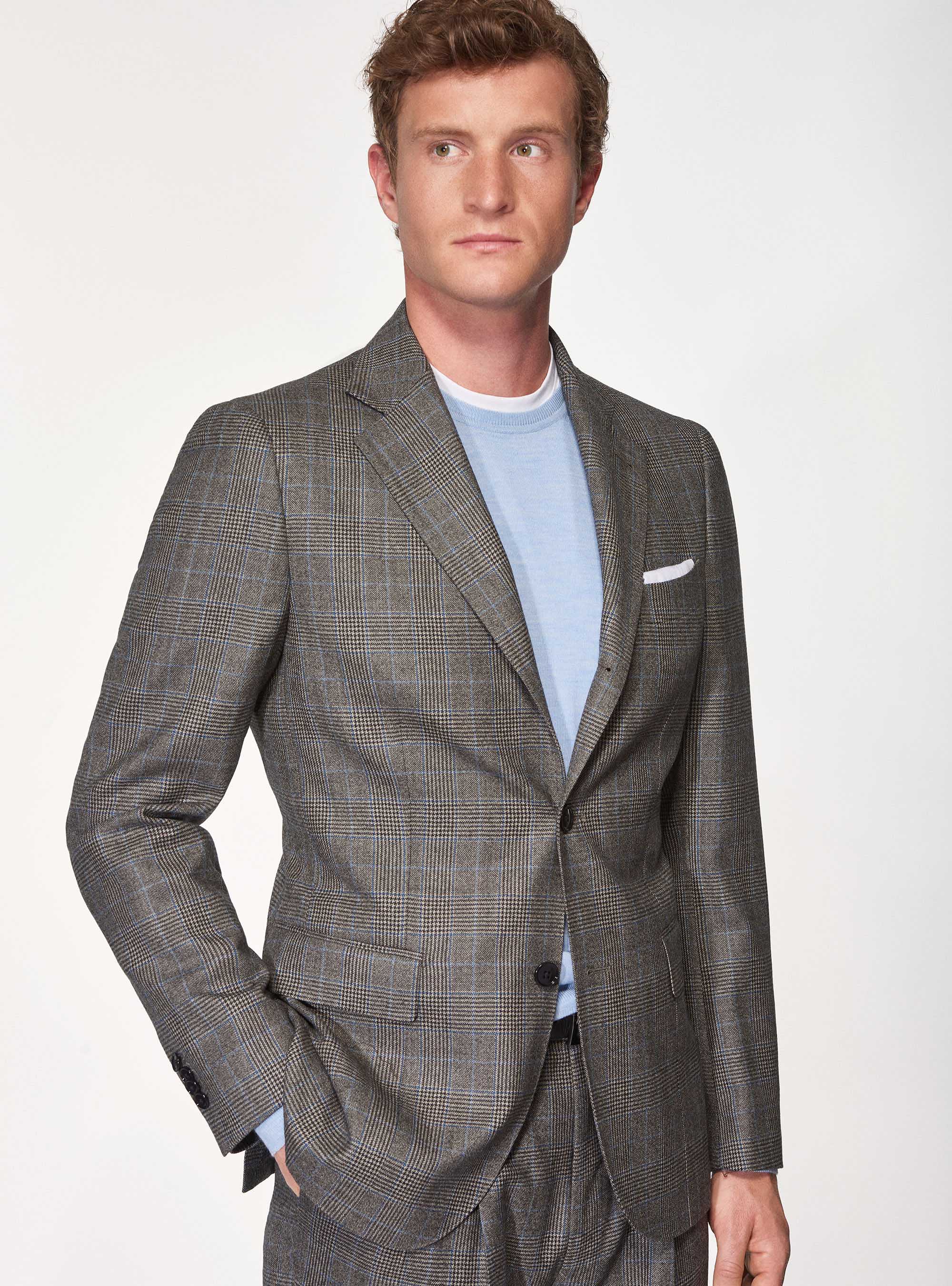 Giacca per abito principe di Galles in 100% lana Vitale Barberis Canonico