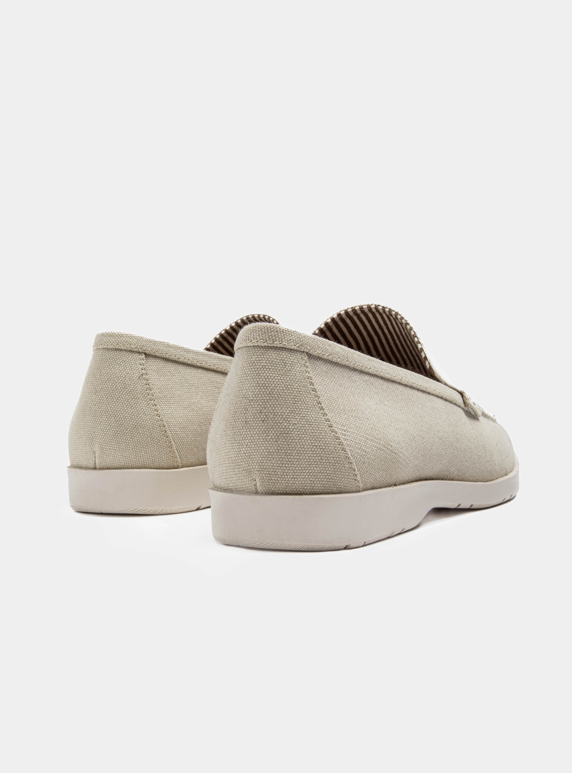 Canvas loafers, ECRU